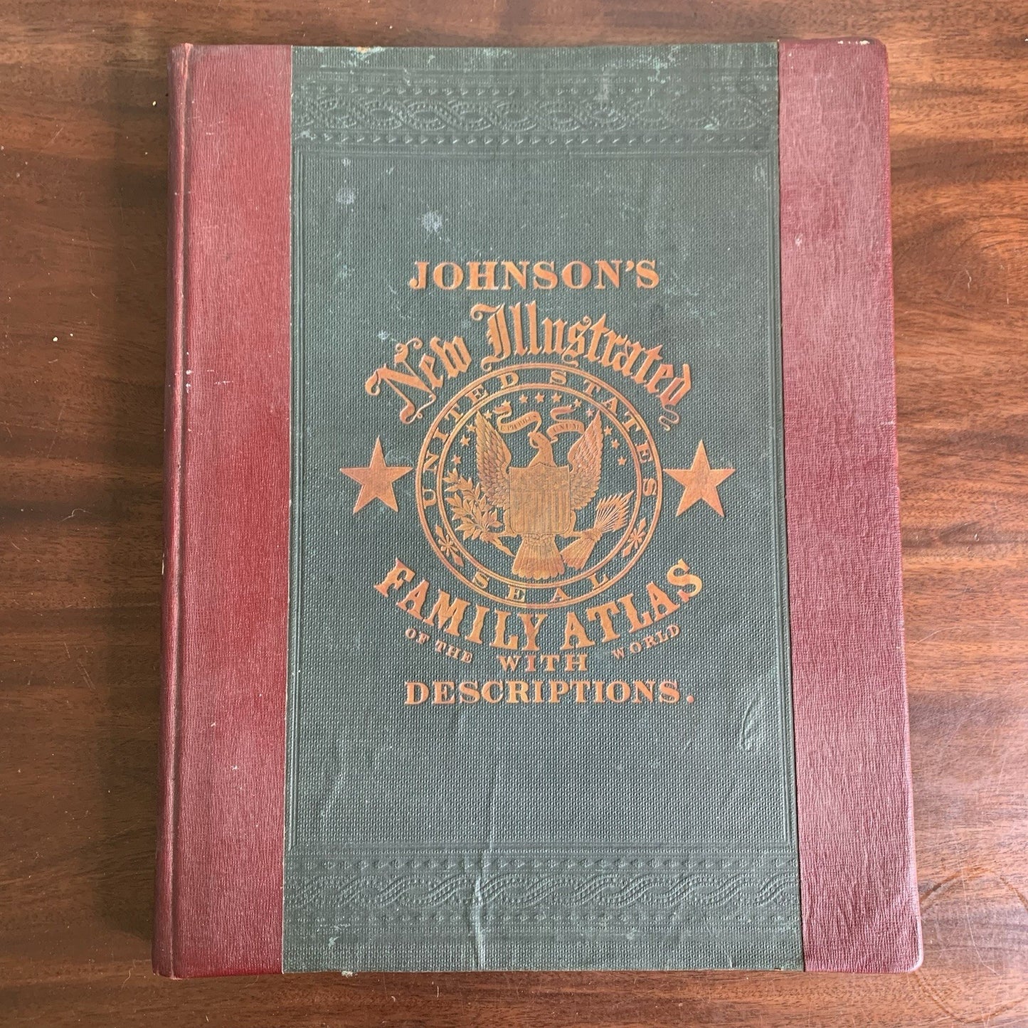 1865 Johnsons New Illustrated Family Atlas / Maps United States Civil War