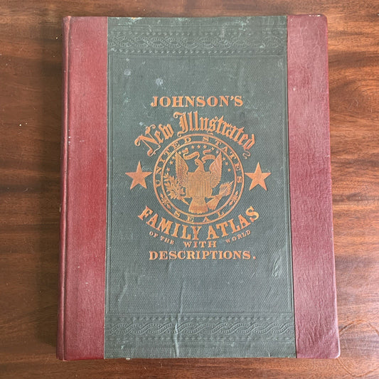 1865 Johnsons New Illustrated Family Atlas / Maps United States Civil War