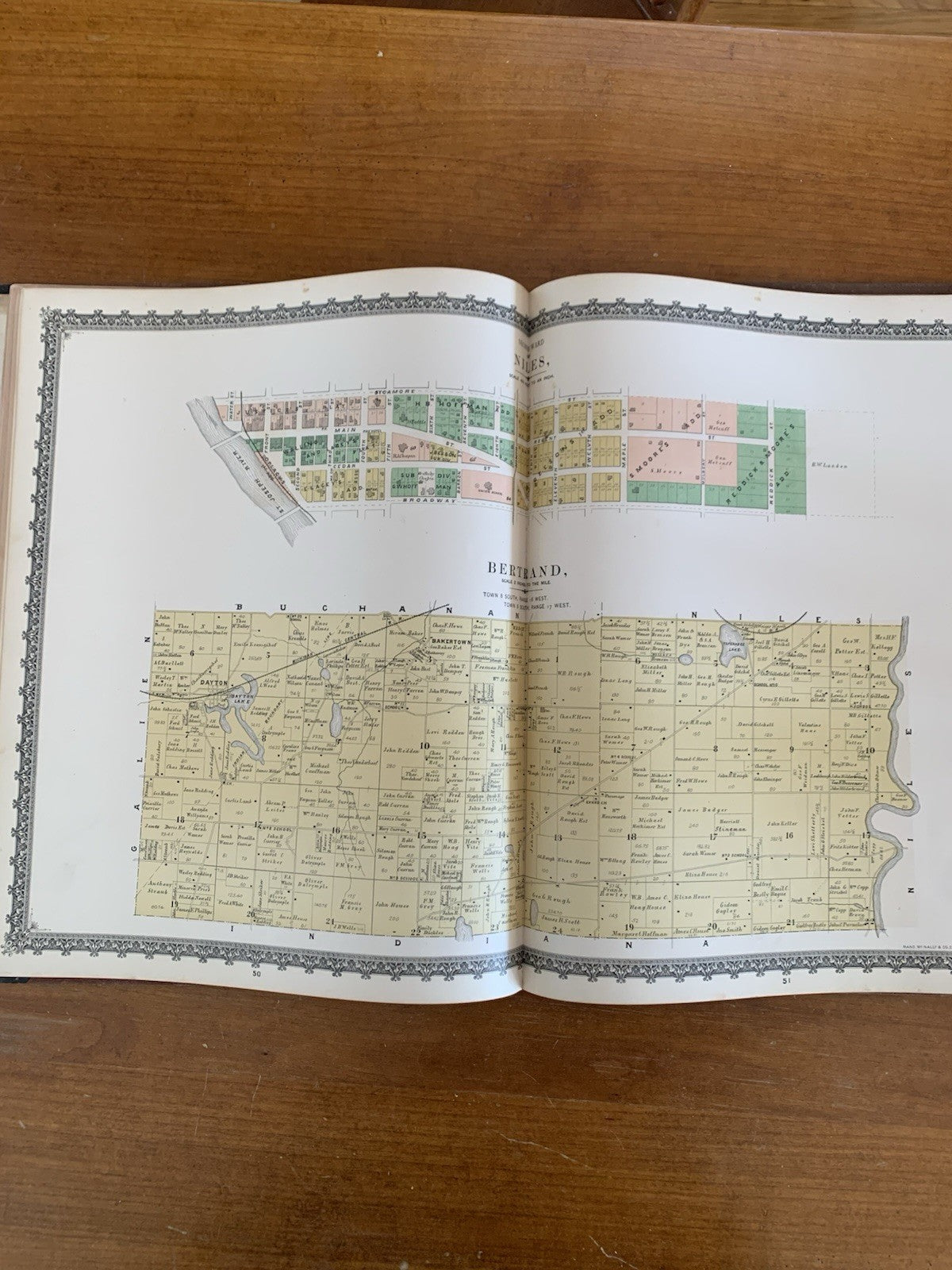1887 Atlas of Berrien County, Michigan / Rand McNally Maps Plat Book