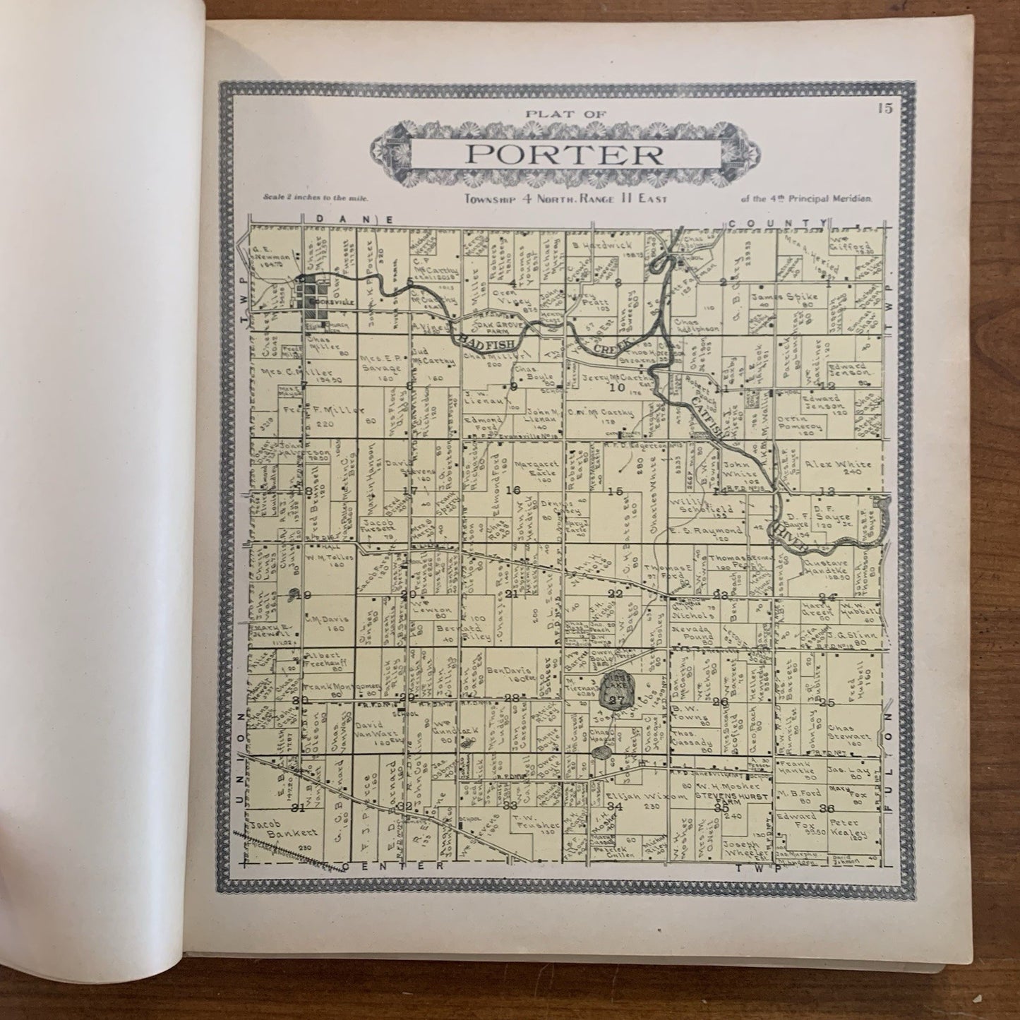 1904 Plat Book of Rock County Wisconsin / Atlas Janesville Beloit Maps