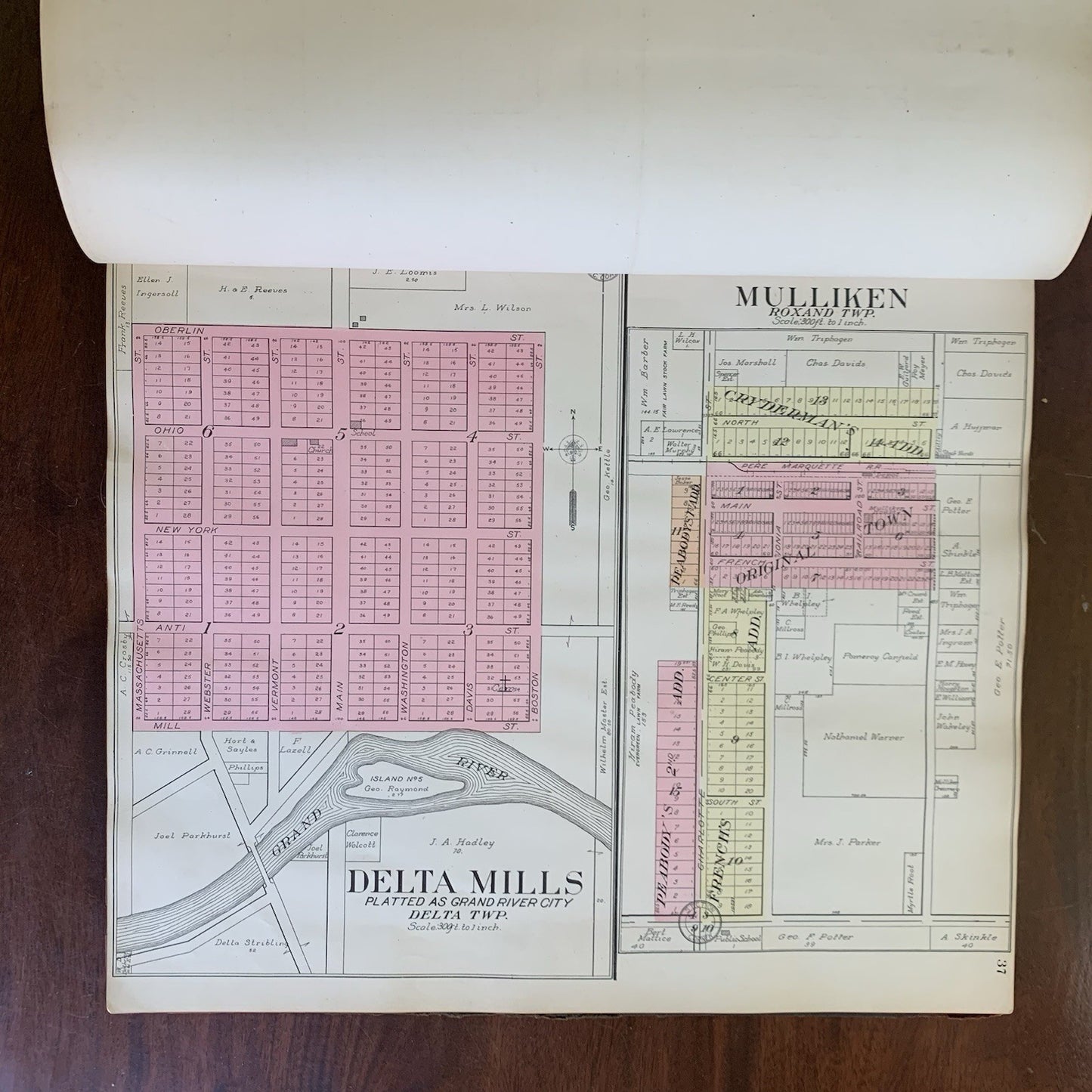 1913 Standard Atlas of Eaton County Michigan / Directory Ads Map