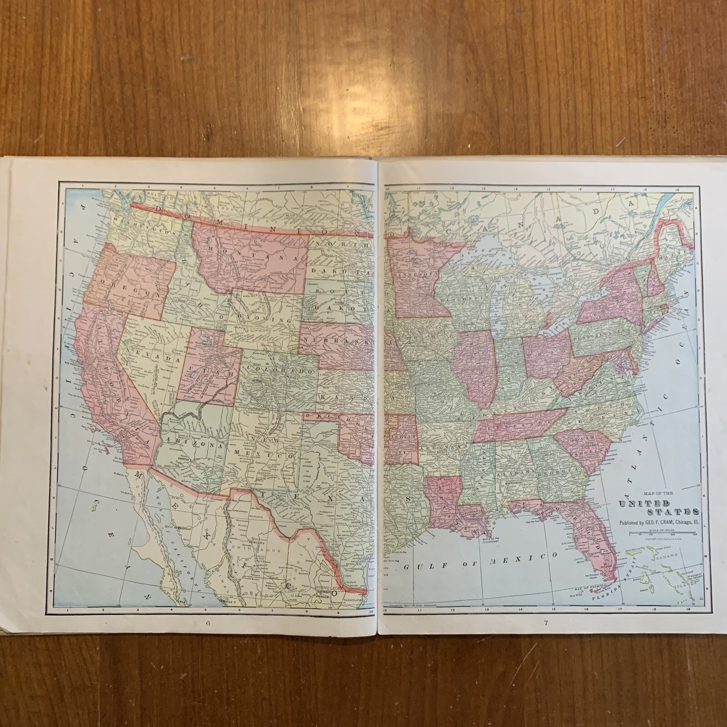 1904 Cram's Superior Reference Atlas Michigan and the World 1st Ed Atlas Detroit