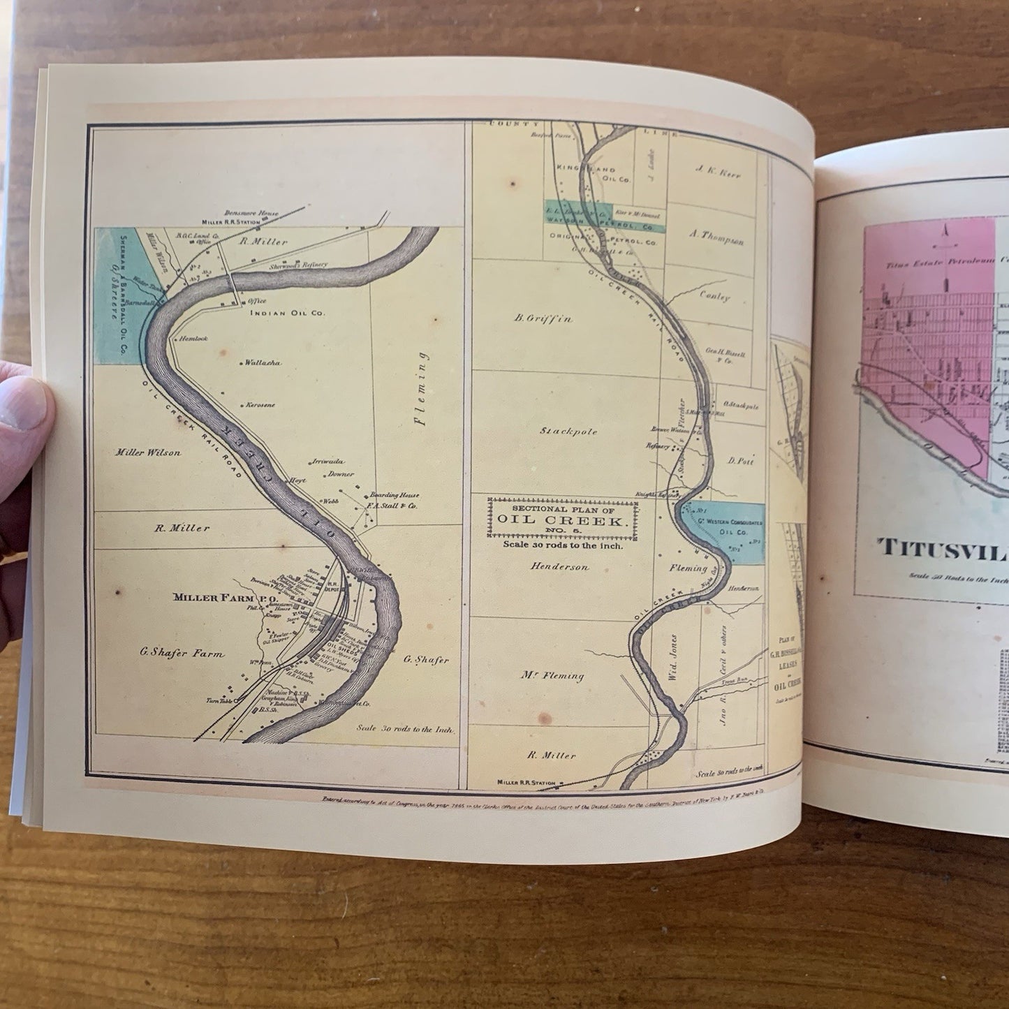 1865 Atlas of the Oil Regions of Pennsylvania FACSIMILE
