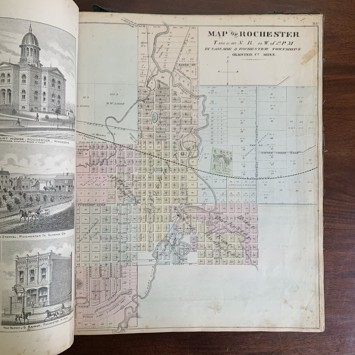 1874 Illustrated Historical Atlas of the State of Minnesota / DELUXE ED W VIEWS