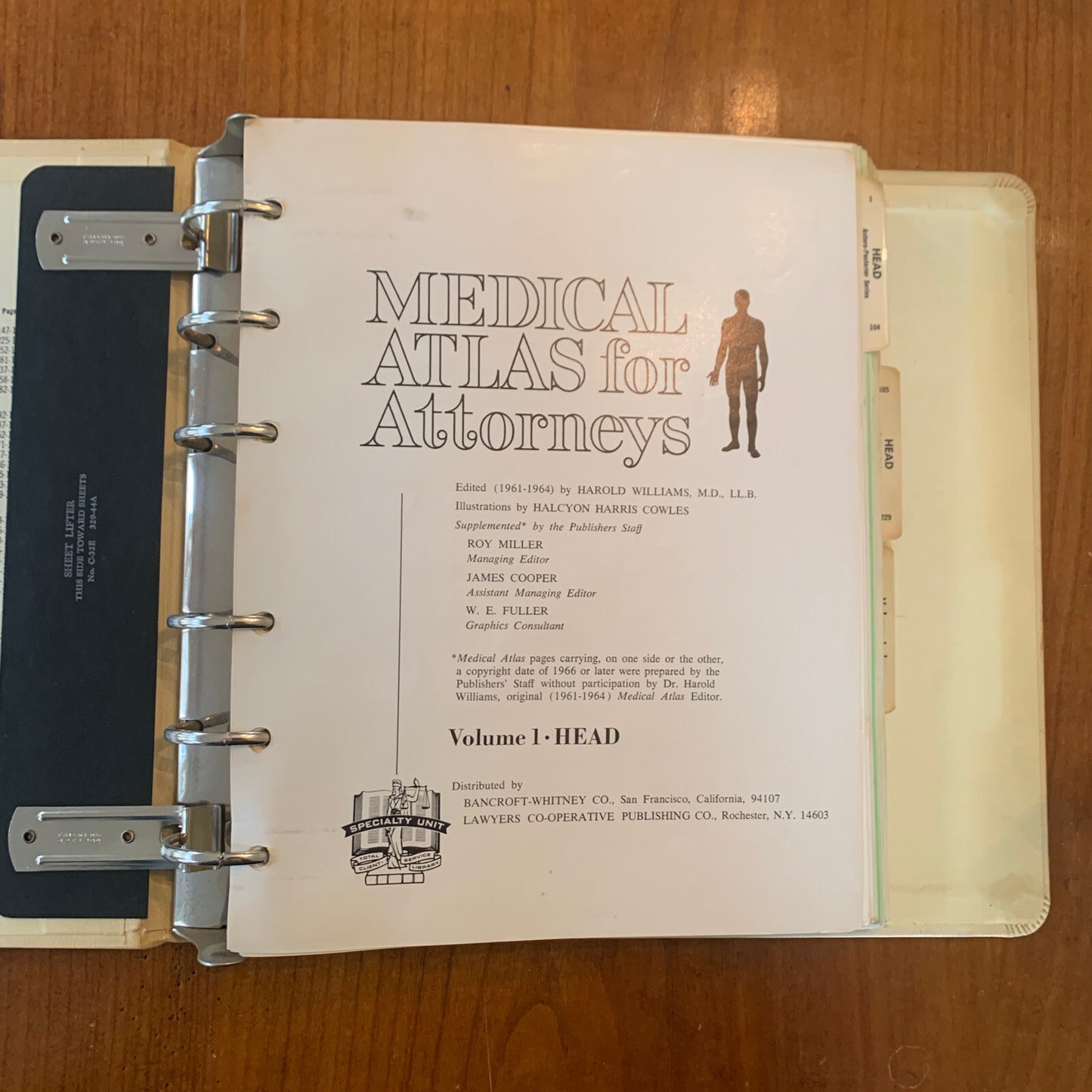 Medical Atlas For Attorneys / Courtroom Drawings / Harold Williams / 1960s Legal