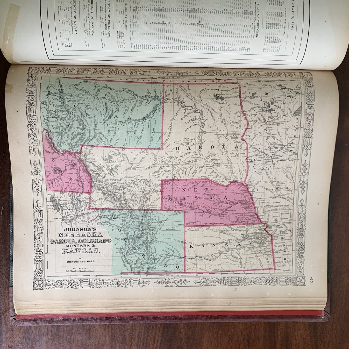 1865 Johnsons New Illustrated Family Atlas / Maps United States Civil War