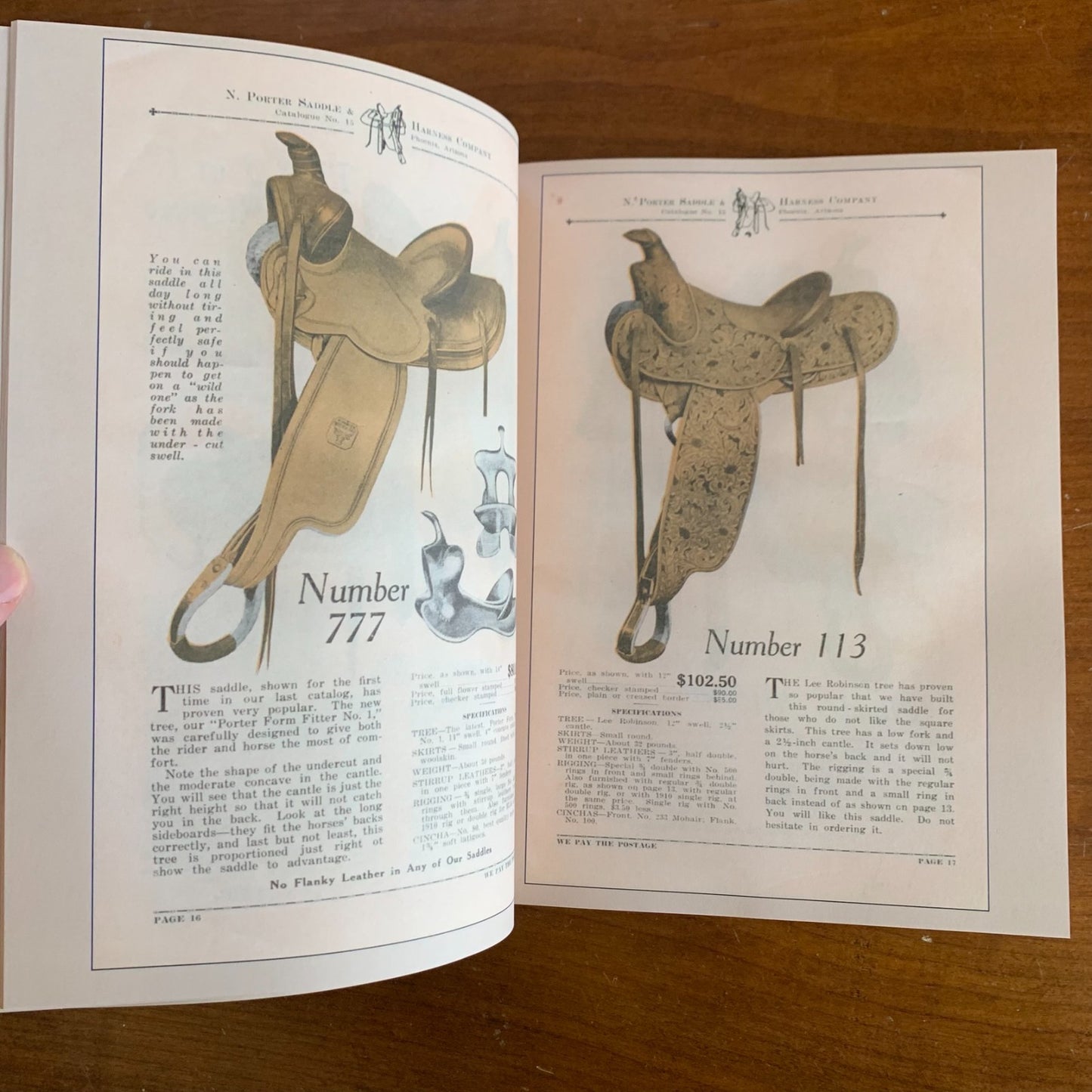 1928 N. Porter Saddle & Harness Company Catalog No. 15 / Facsimile