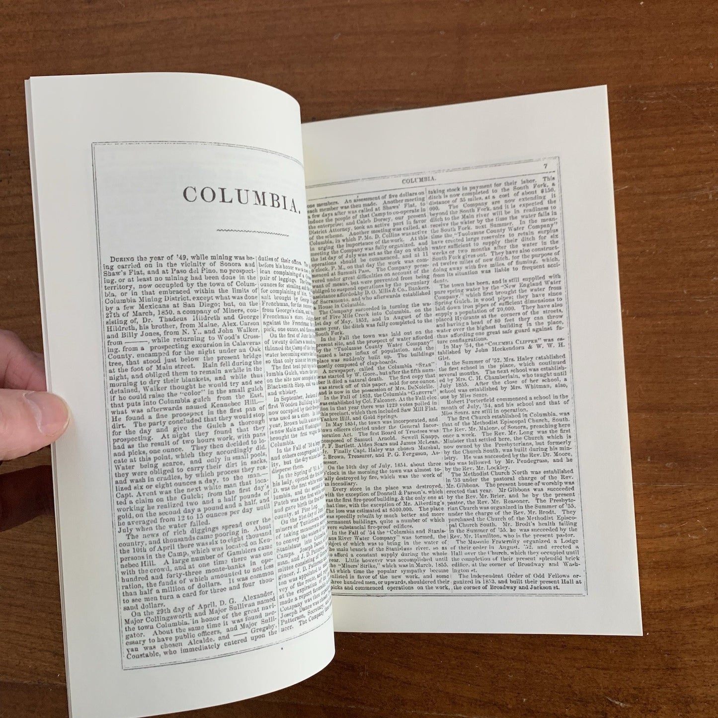 1856 Miners & Business Mens Directory for Tuolumne California / FACSIMILE