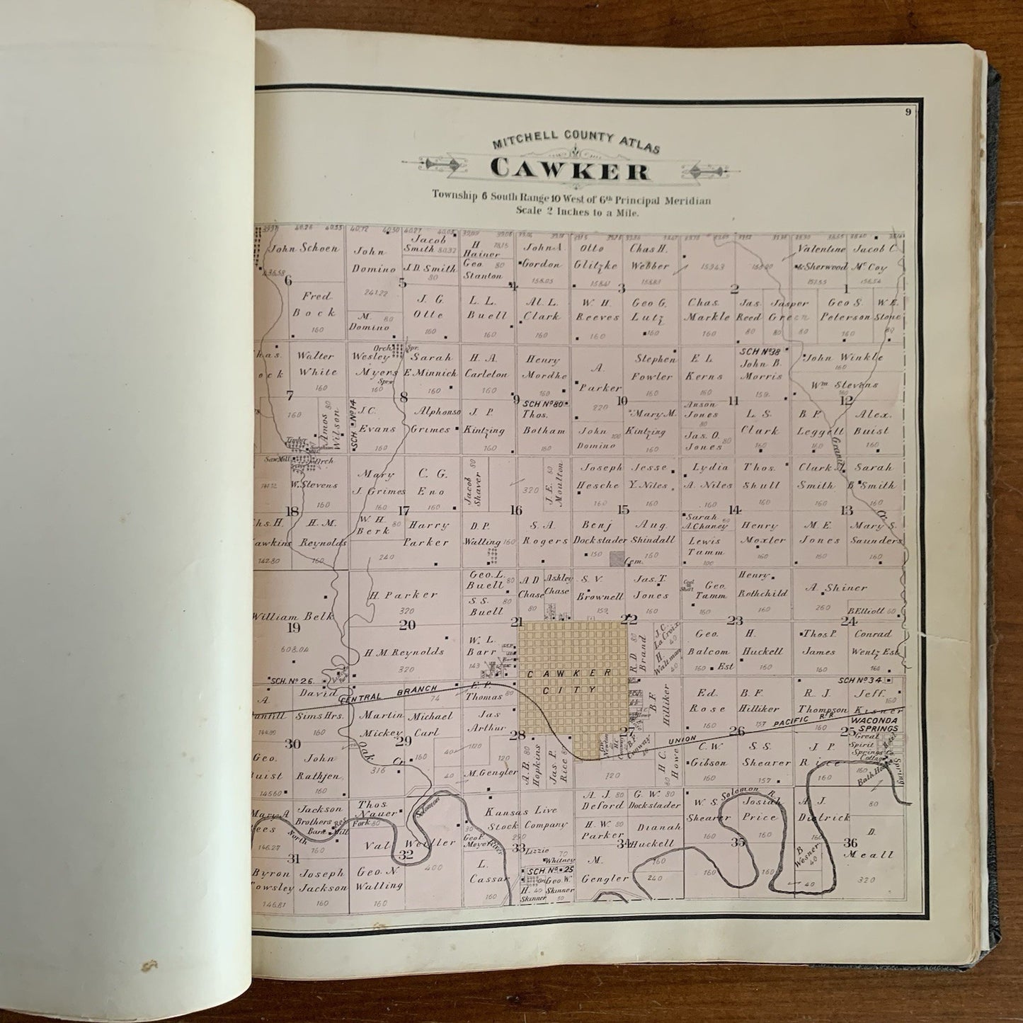 1884 Atlas of Mitchell County, Kansas / Plat Book Maps