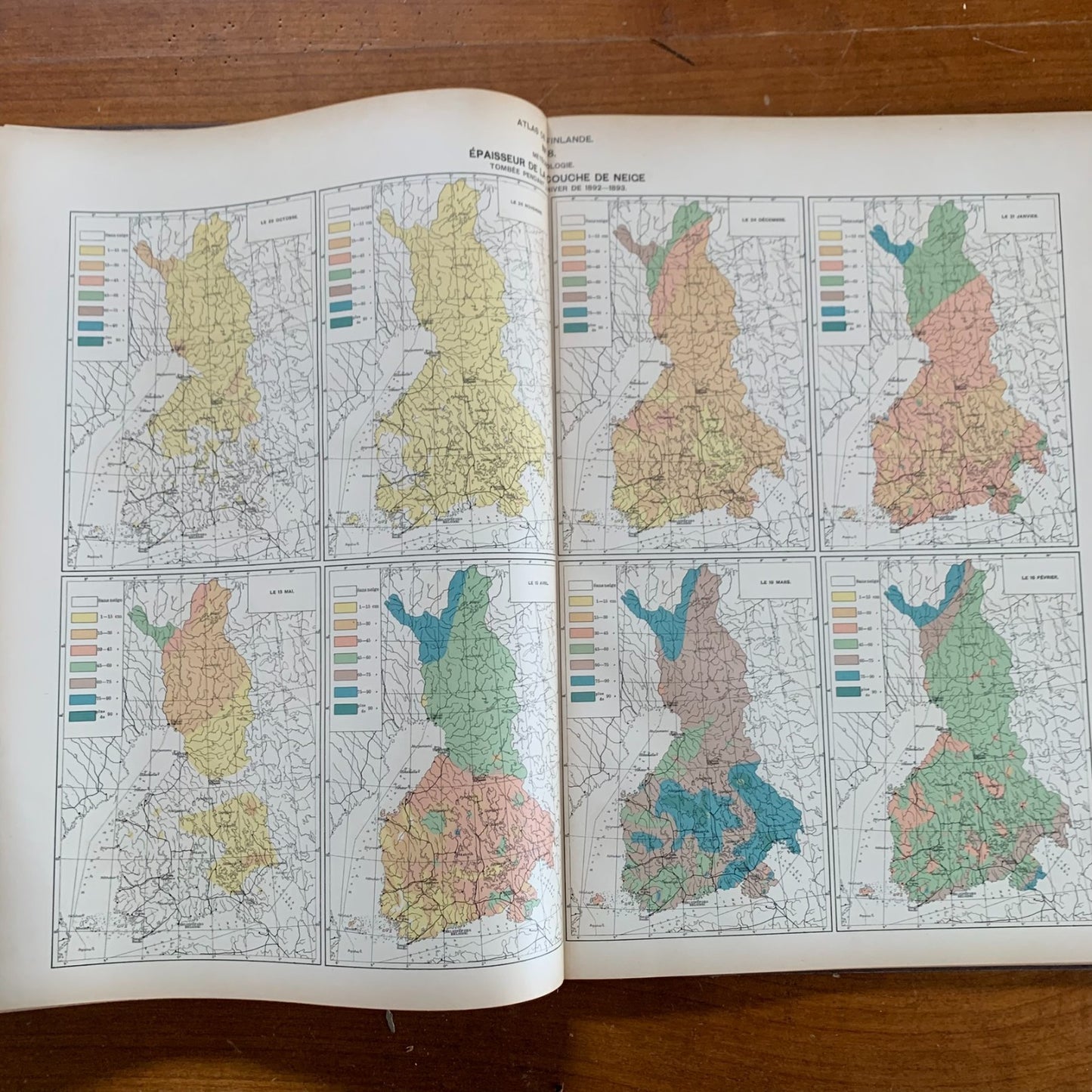 1899 Atlas de Finlande Finland National Atlas 32 Color Maps Helsingfors Tilgmann