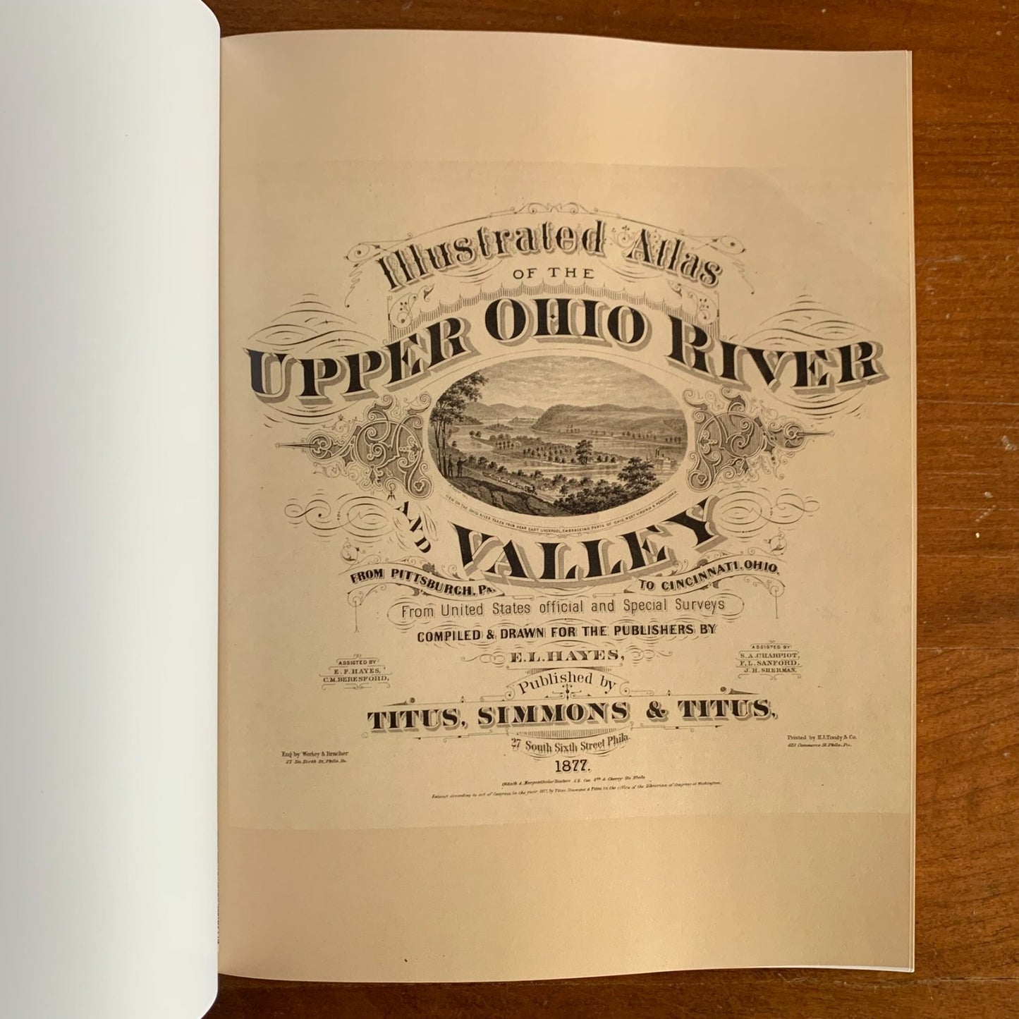 1877 Illustrated Atlas of the Upper Ohio River & Valley Pittsburgh to Cincinnati