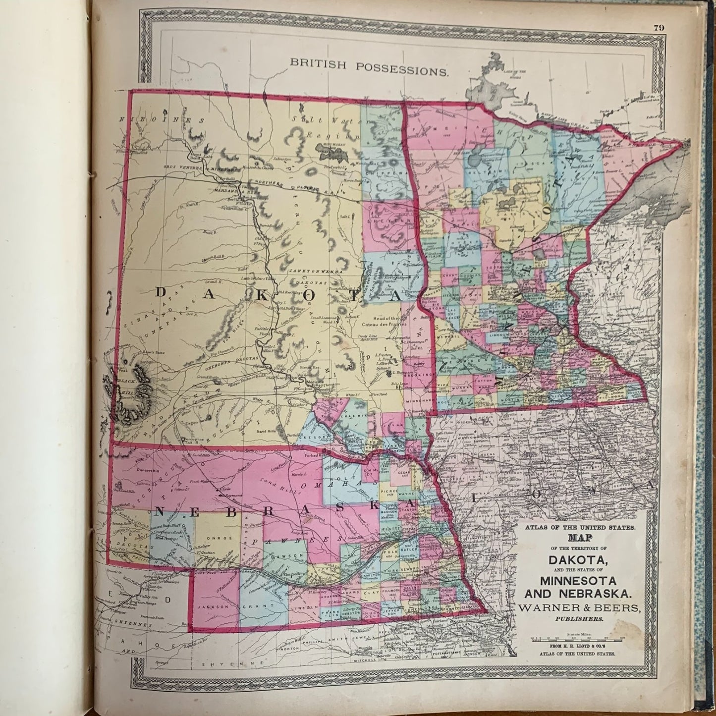 1872 Atlas of Whiteside County and the State of Illinois Morrison Sterling Maps