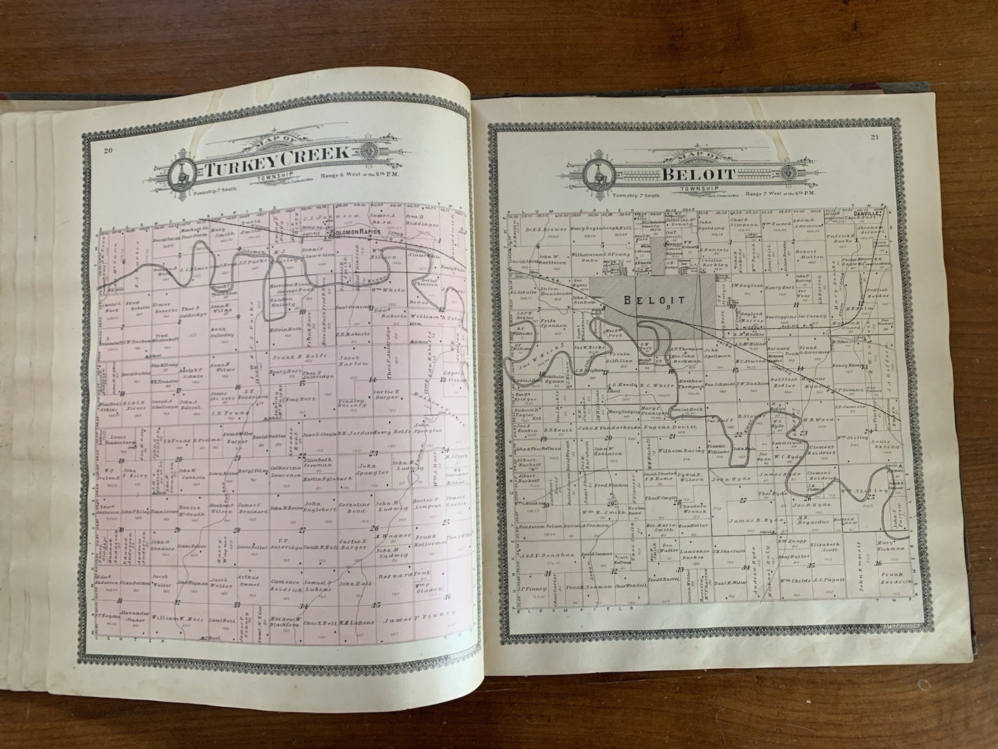1902 Standard Atlas of Mitchell County Kansas / Plat Map Book
