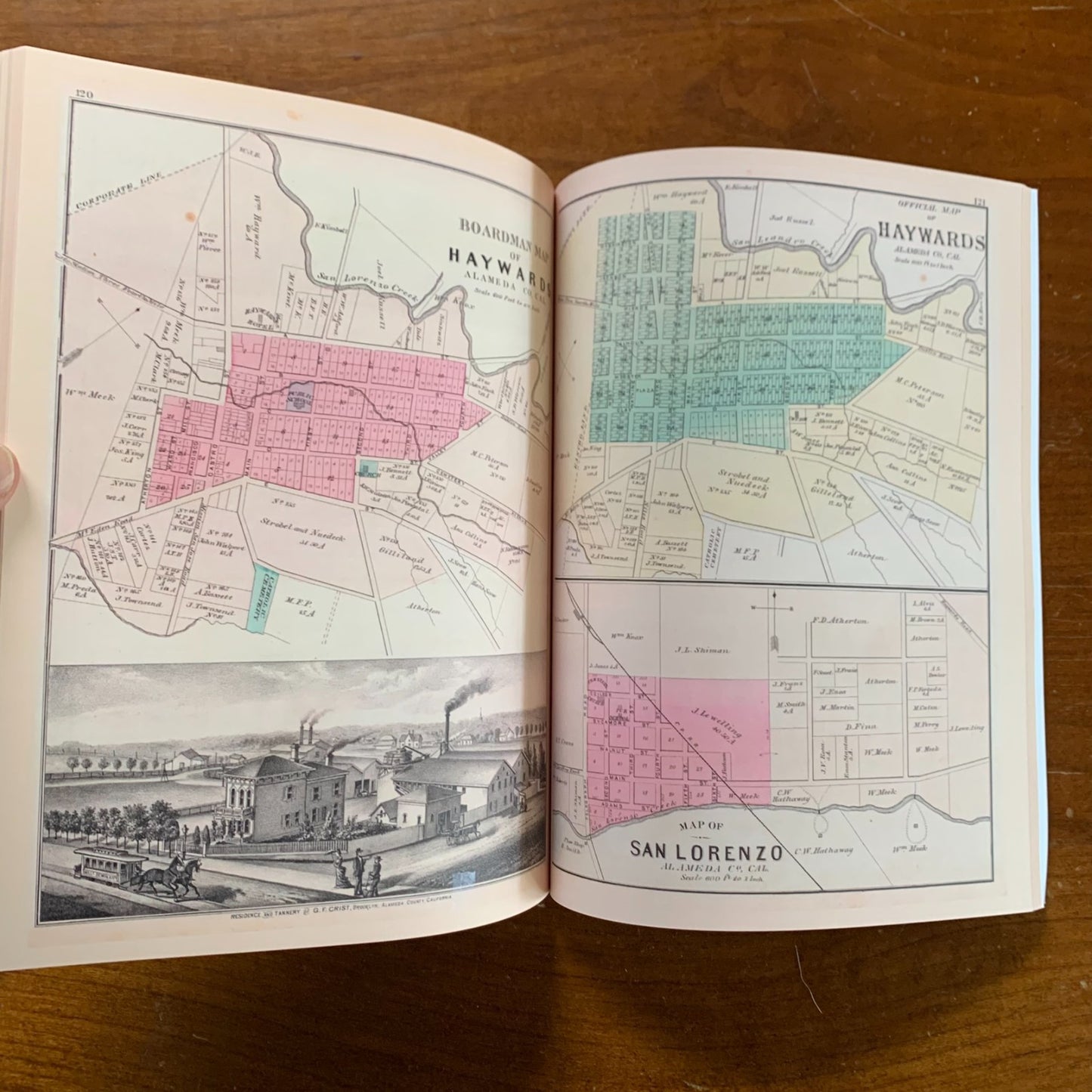 1878 Official and Historical Atlas Map of Alameda County, California / Facsimile