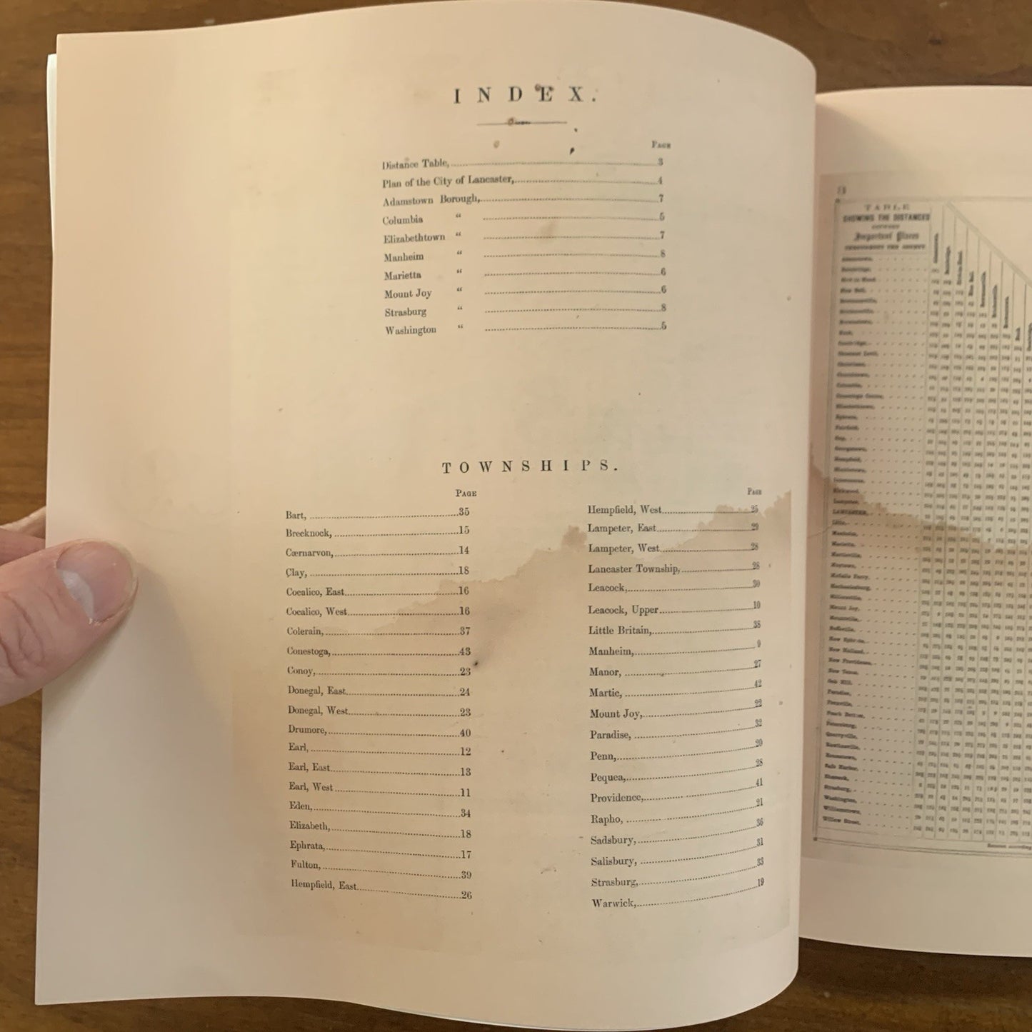 1864 Bridgens' Atlas of Lancaster Pennsylvania / Facsimile