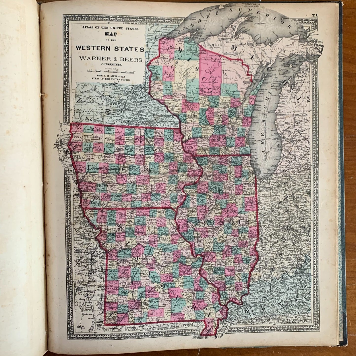 1872 Atlas of Whiteside County and the State of Illinois Morrison Sterling Maps