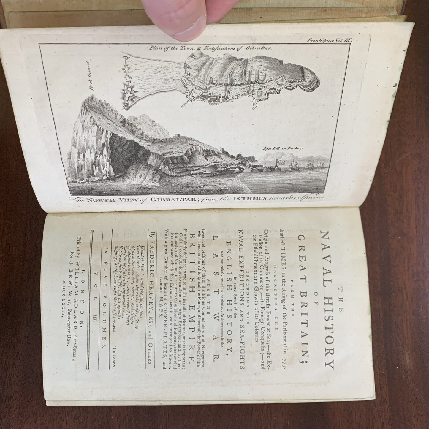1780 5 Vol / The Naval History of Great Britain by Frederic Hervey