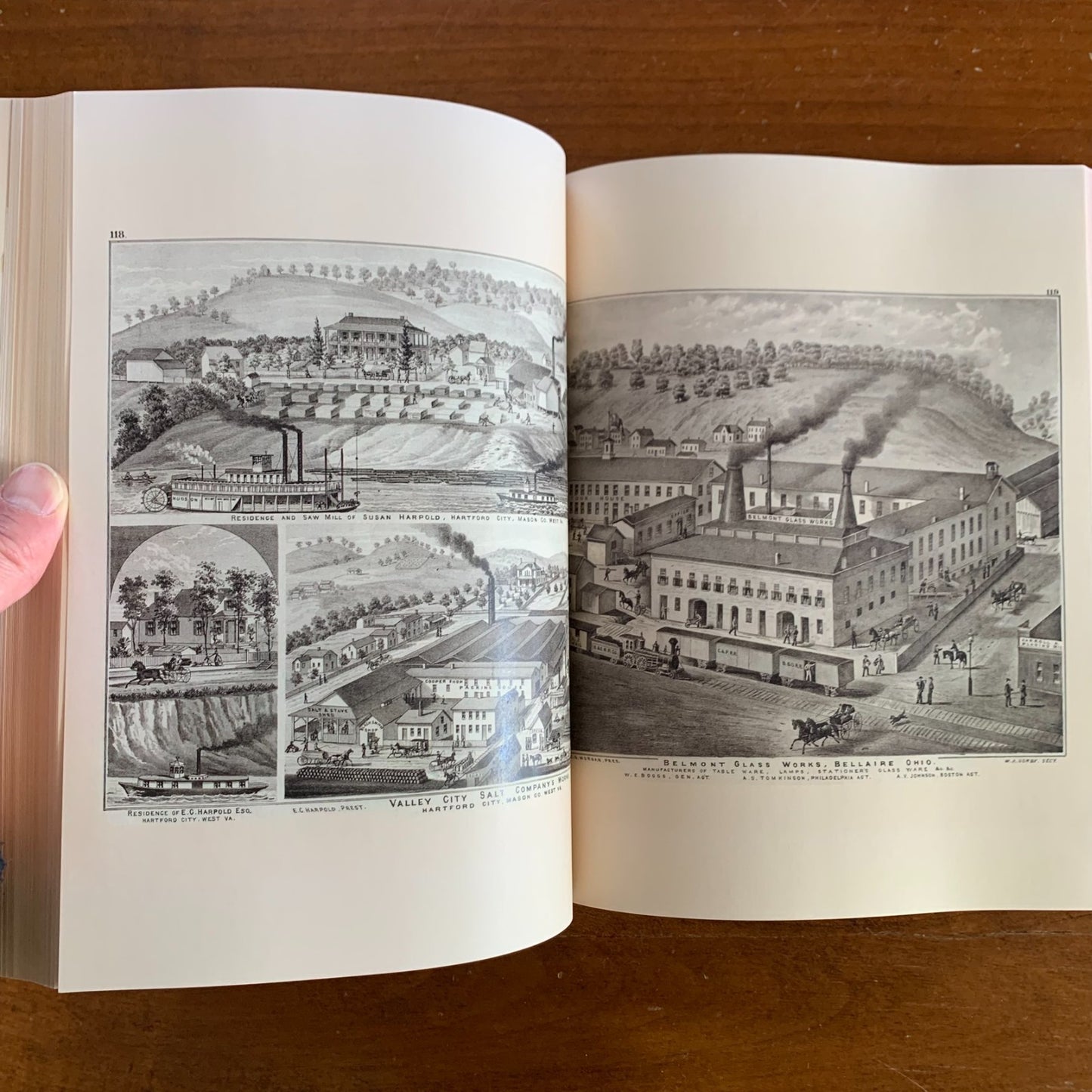 1877 Illustrated Atlas of the Upper Ohio River & Valley Pittsburgh to Cincinnati