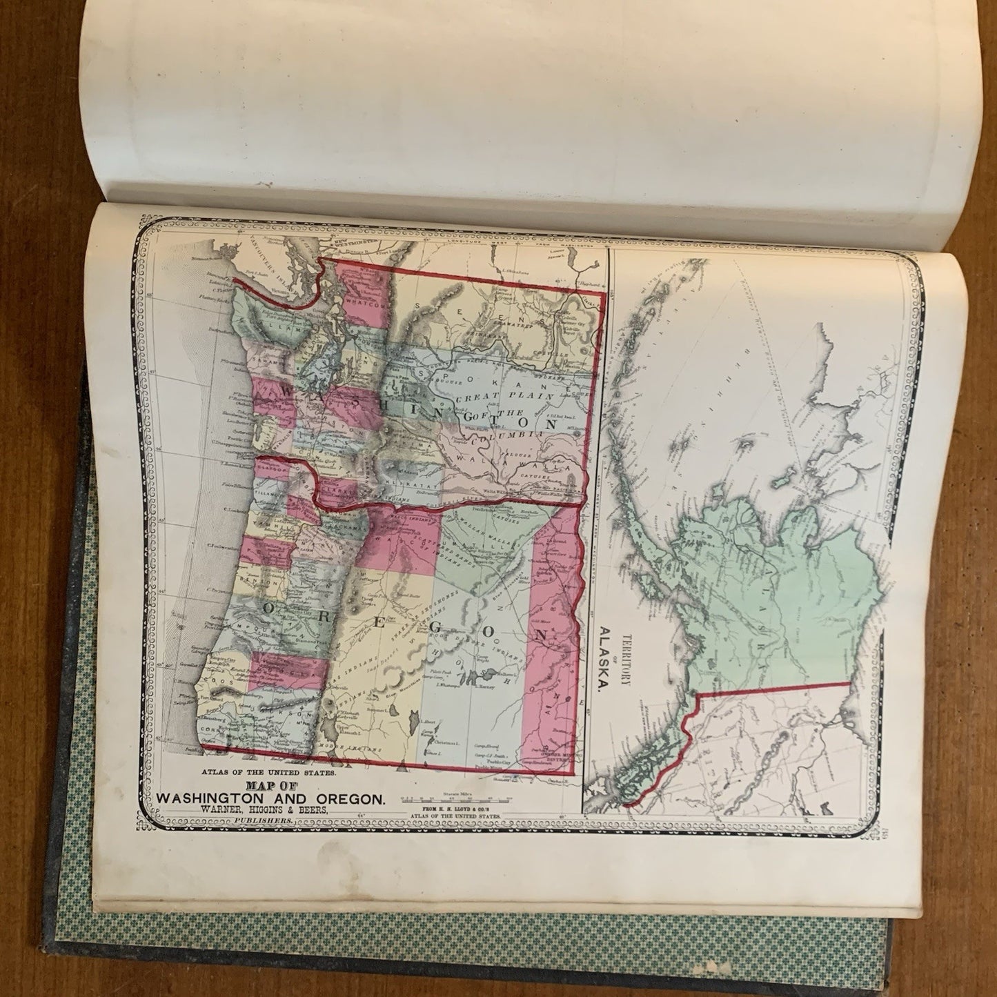 1871 Atlas of the State of Illinois / United States / Chicago / H.H. Lloyd