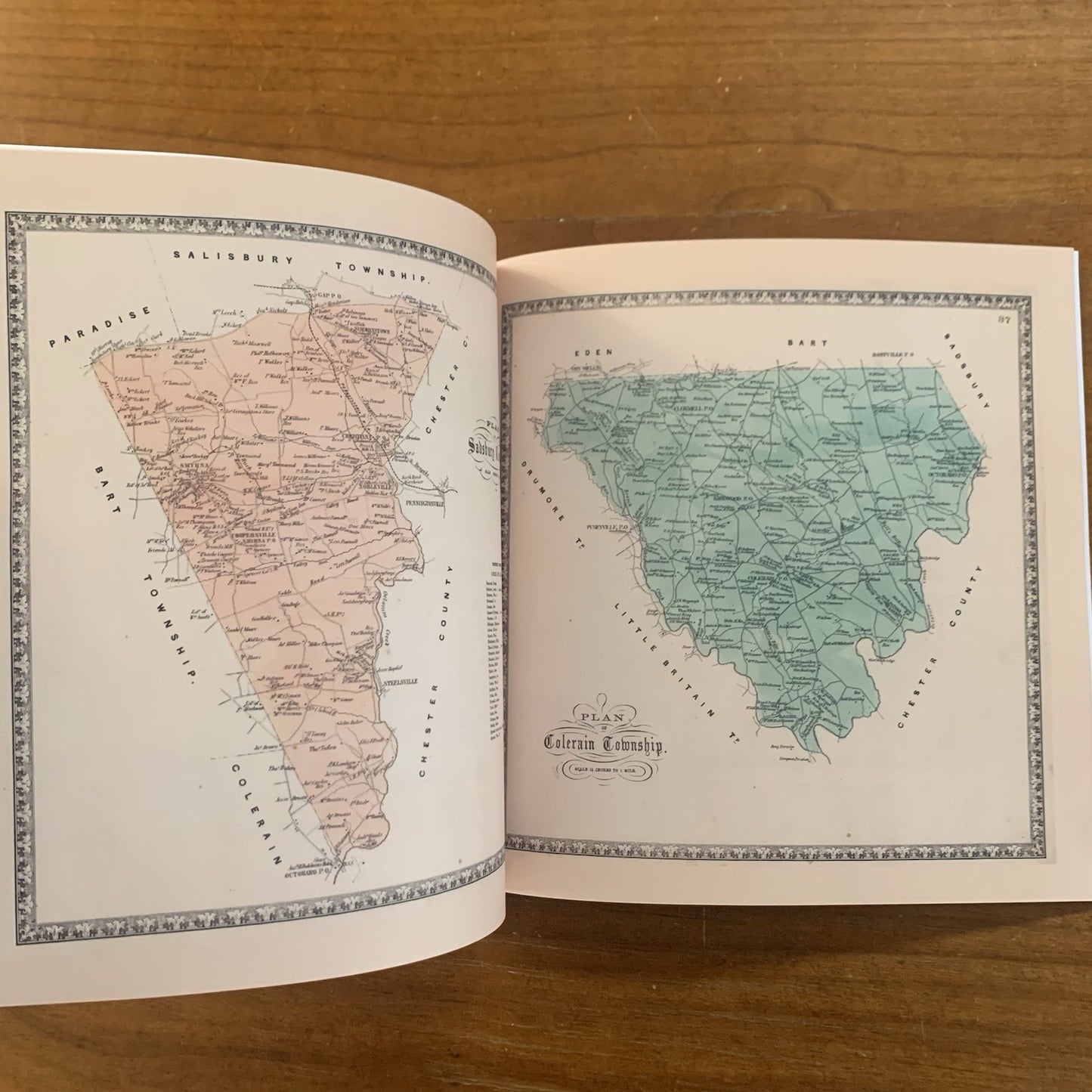 1864 Bridgens' Atlas of Lancaster Pennsylvania / Facsimile