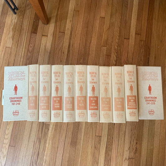 Medical Atlas For Attorneys / Courtroom Drawings / Harold Williams / 1960s Legal