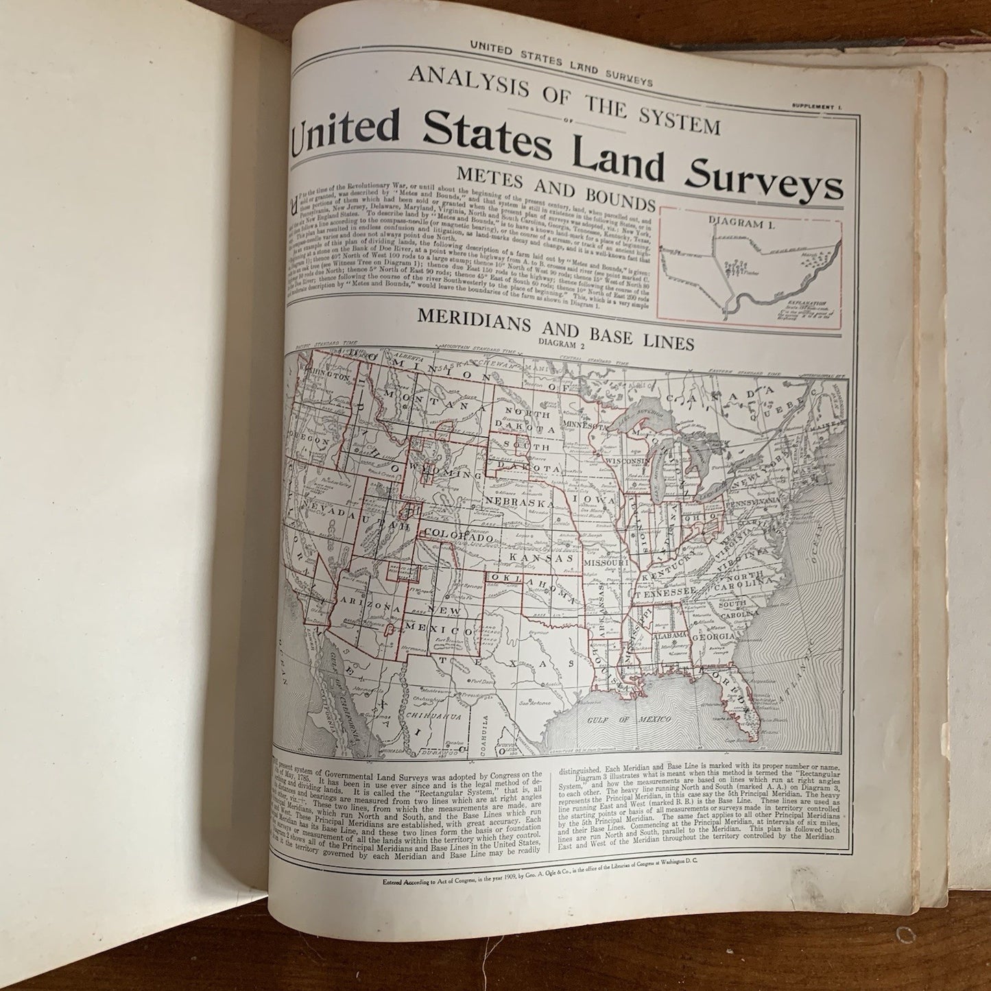 1917 Standard Atlas of Montgomery County, Indiana / Plat Book Map United States