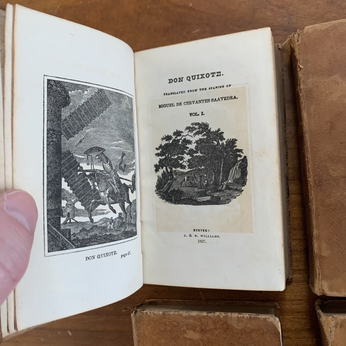 1827 - 28 The Life and Exploits of Don Quixote De La Mancha in Four Volumes VG