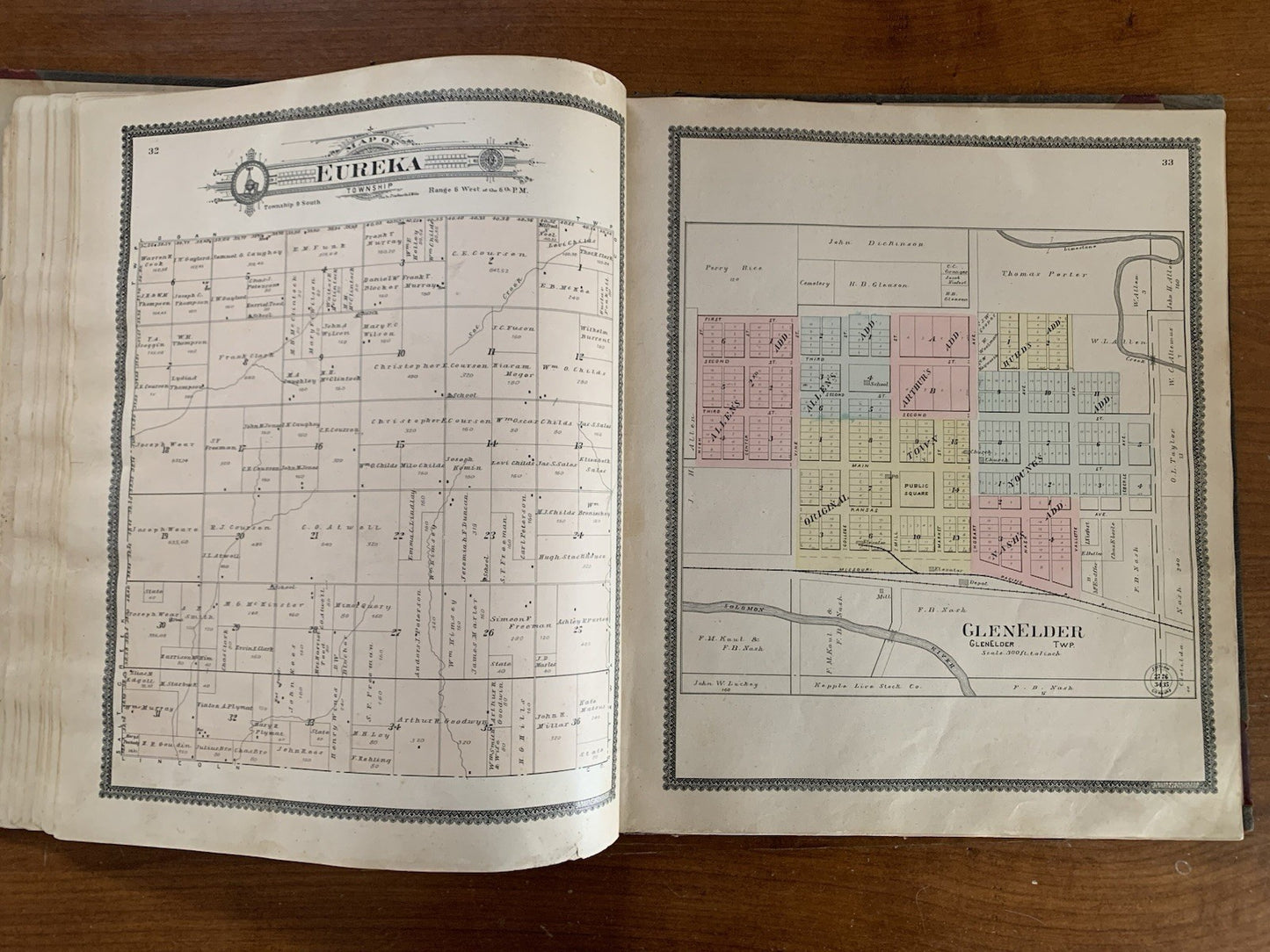 1902 Standard Atlas of Mitchell County Kansas / Plat Map Book