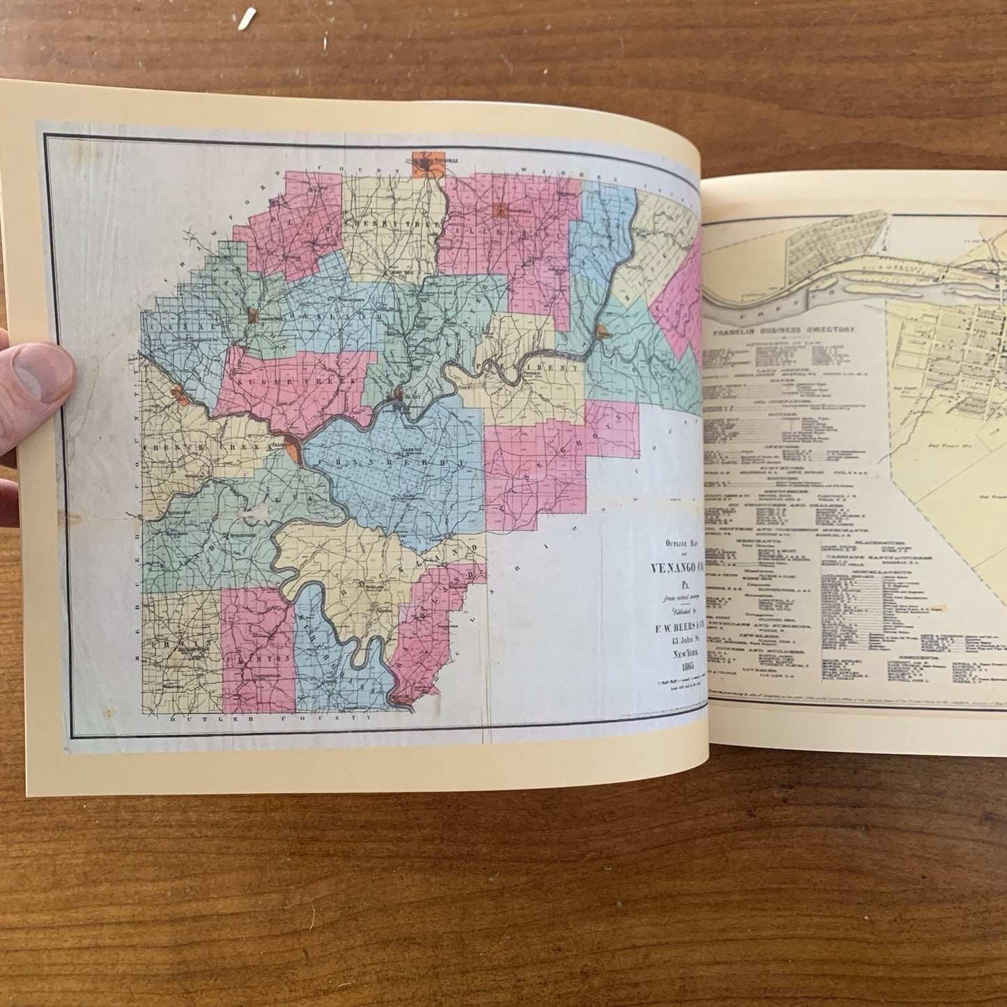 1865 Atlas of the Oil Regions of Pennsylvania FACSIMILE
