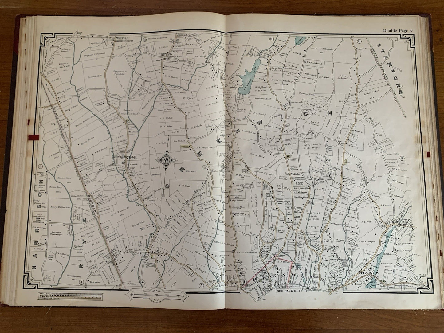 1908 Atlas of the Rural Country District North of New York City Connecticut