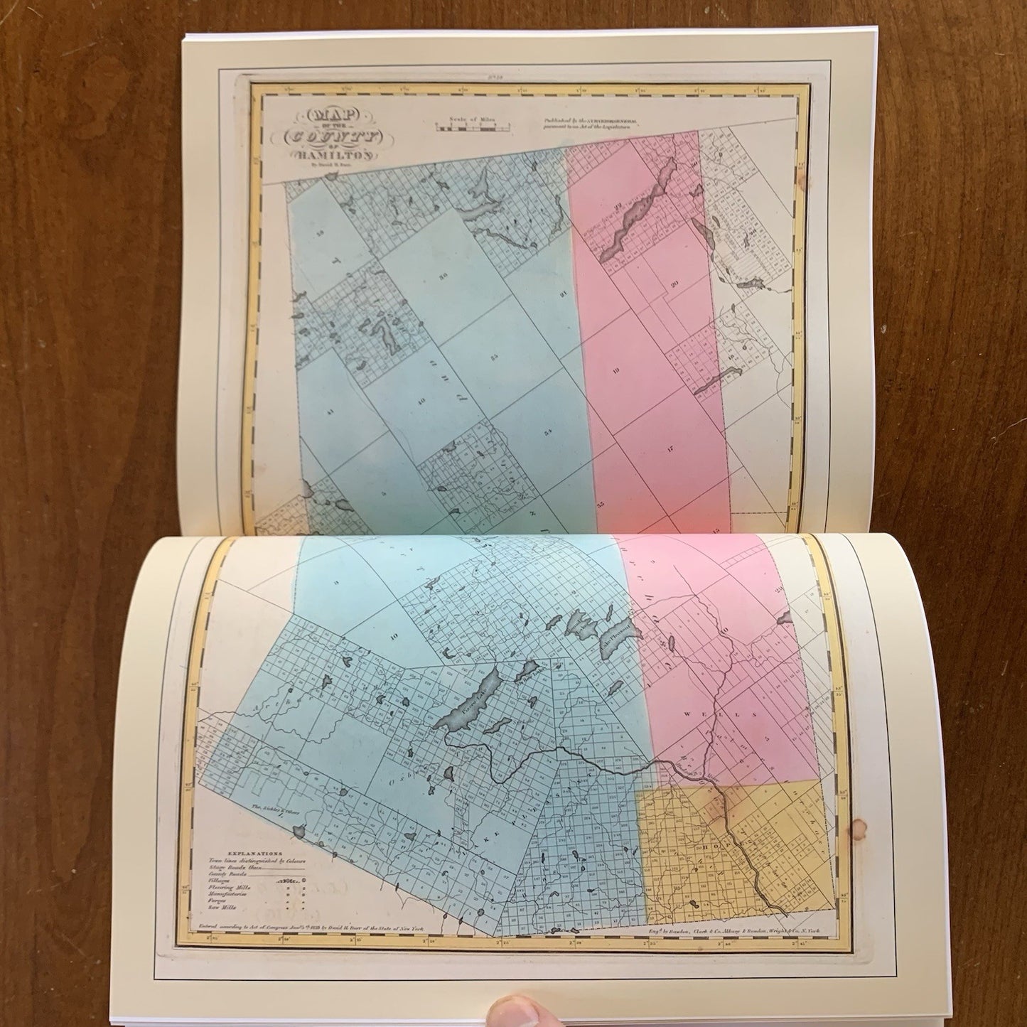 1832 Burr's Atlas of the State of New York / Facsimile David H. Burr