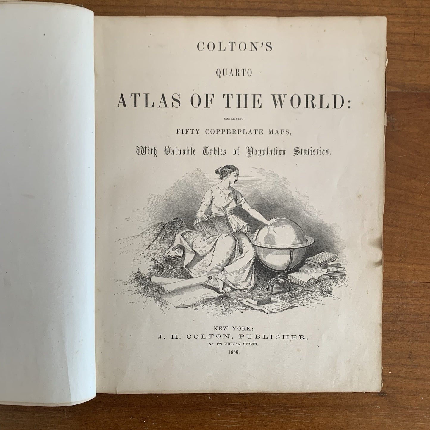 1865 Coltons Quarto Atlas of the World / California Early Map of Montana
