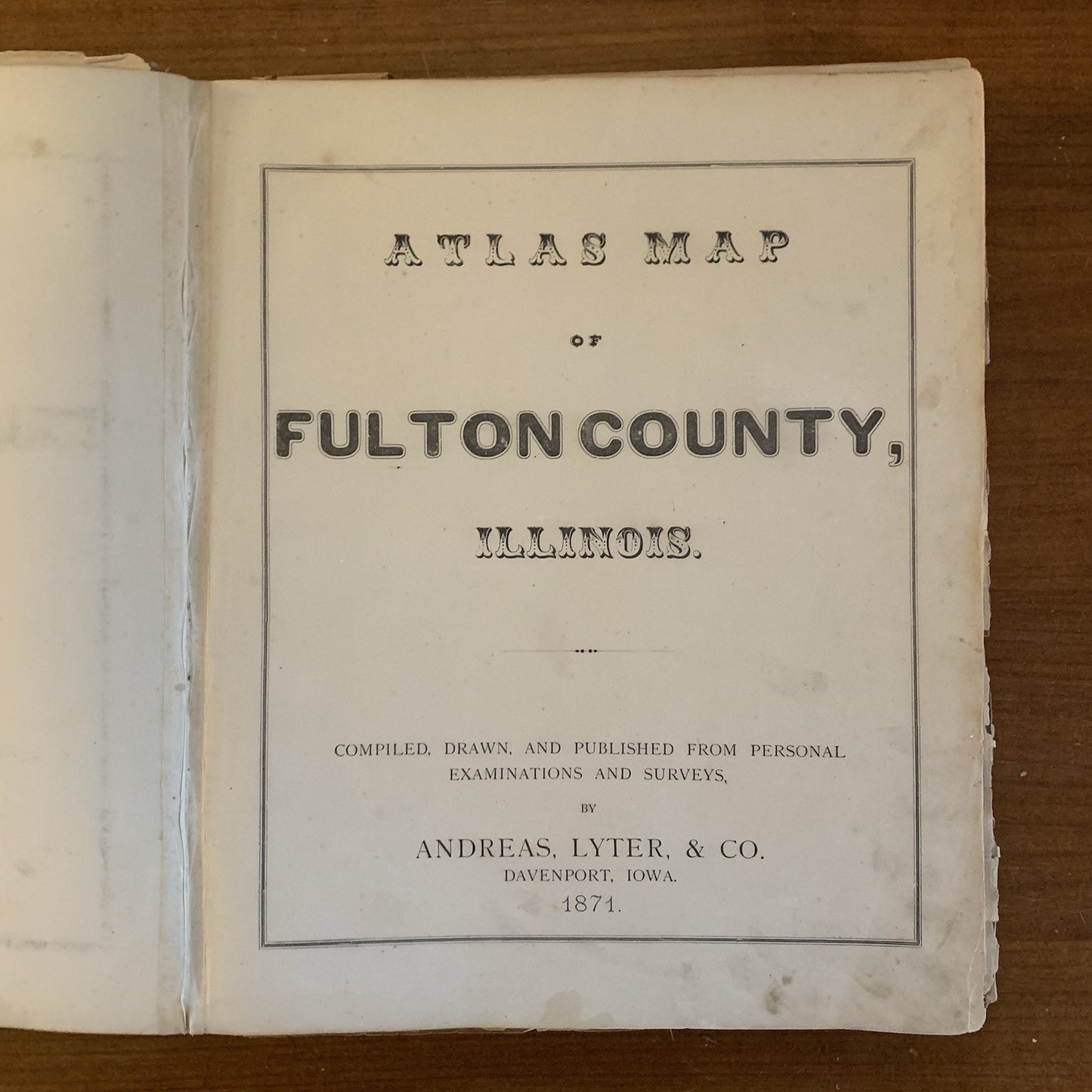 1871 Atlas Map of Fulton County, Illinois / Andreas