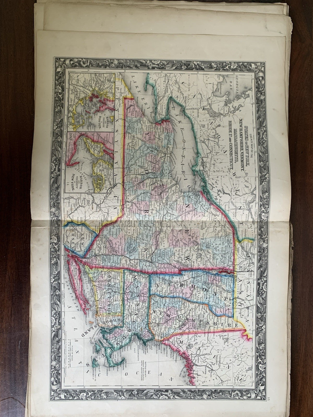 1861 Mitchells New General Atlas / Maps World United States Hand Colored VG