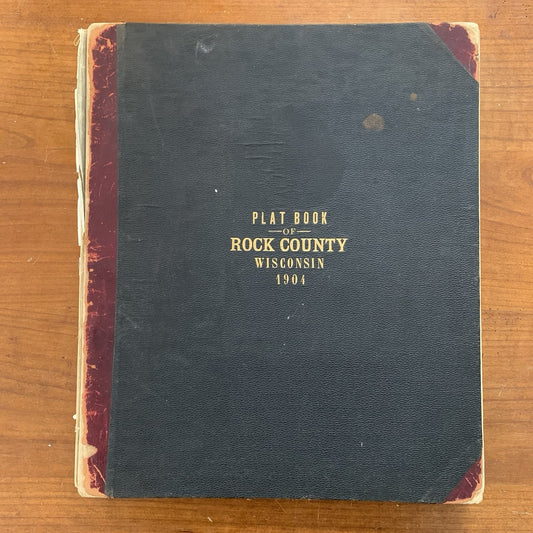 1904 Plat Book of Rock County Wisconsin / Atlas Janesville Beloit Maps