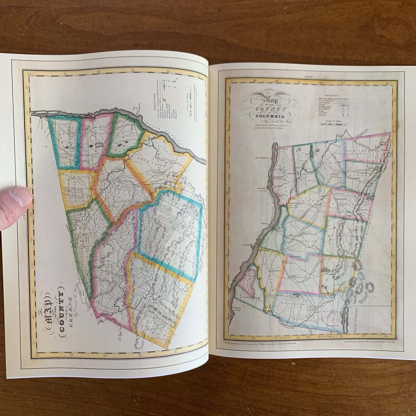 1832 Burr's Atlas of the State of New York / Facsimile David H. Burr