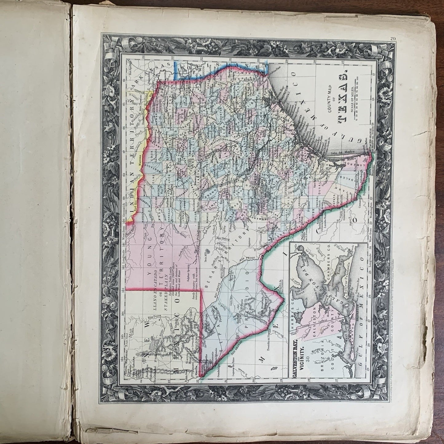 1861 Mitchells New General Atlas / Maps World United States Hand Colored VG