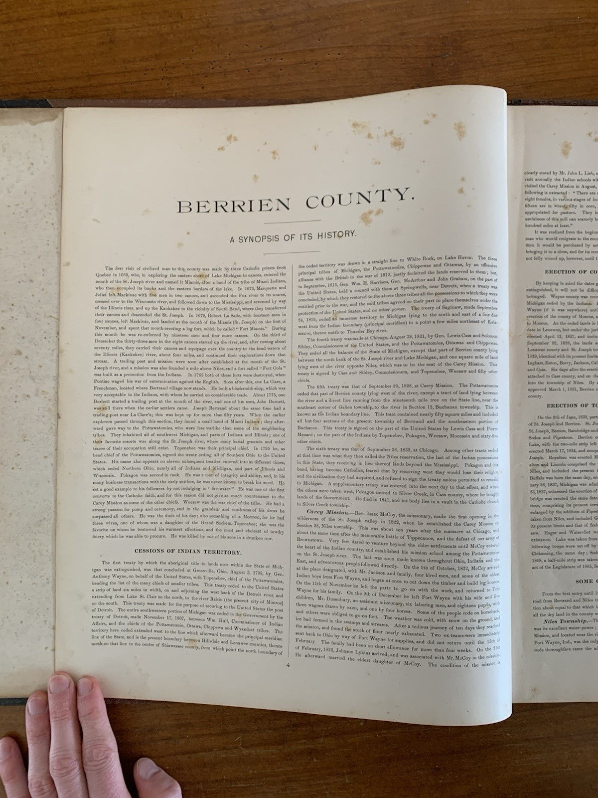 1887 Atlas of Berrien County, Michigan / Rand McNally Maps Plat Book