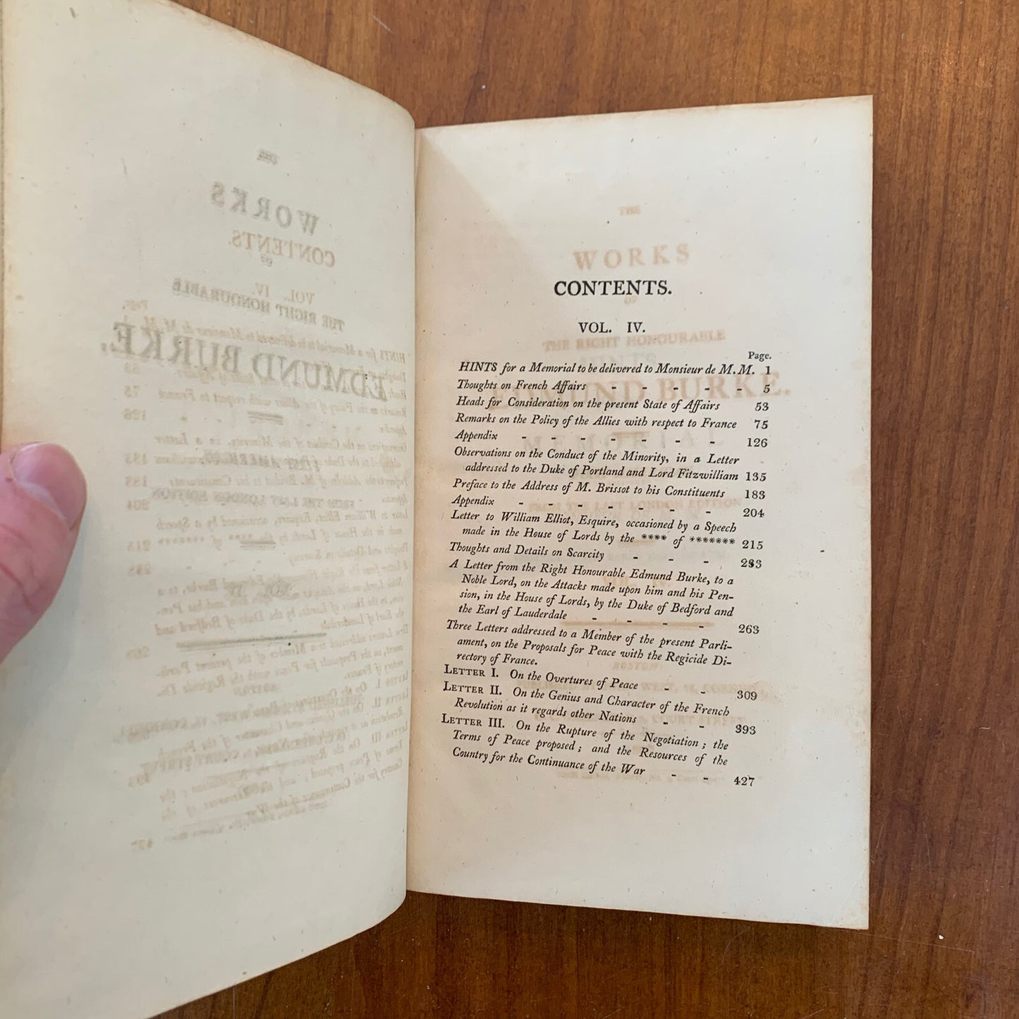Works of the Right Honourable Edmund Burke VOL. IV 1807 1st American / Near Fine