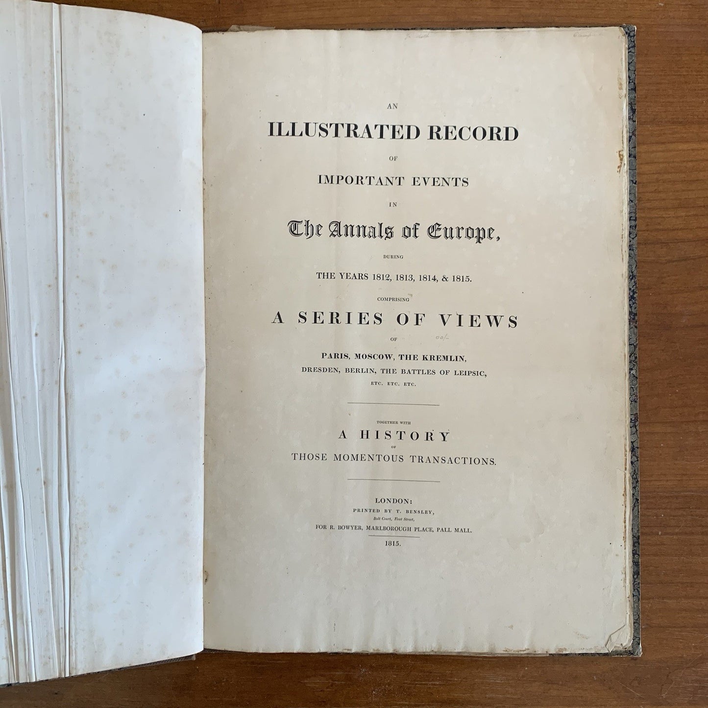 1815 An Illustrated Record of Important Events in the Annals of Europe / Moscow