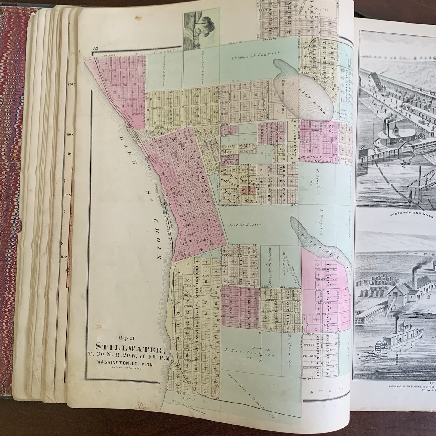 1874 Illustrated Historical Atlas of the State of Minnesota / DELUXE ED W VIEWS