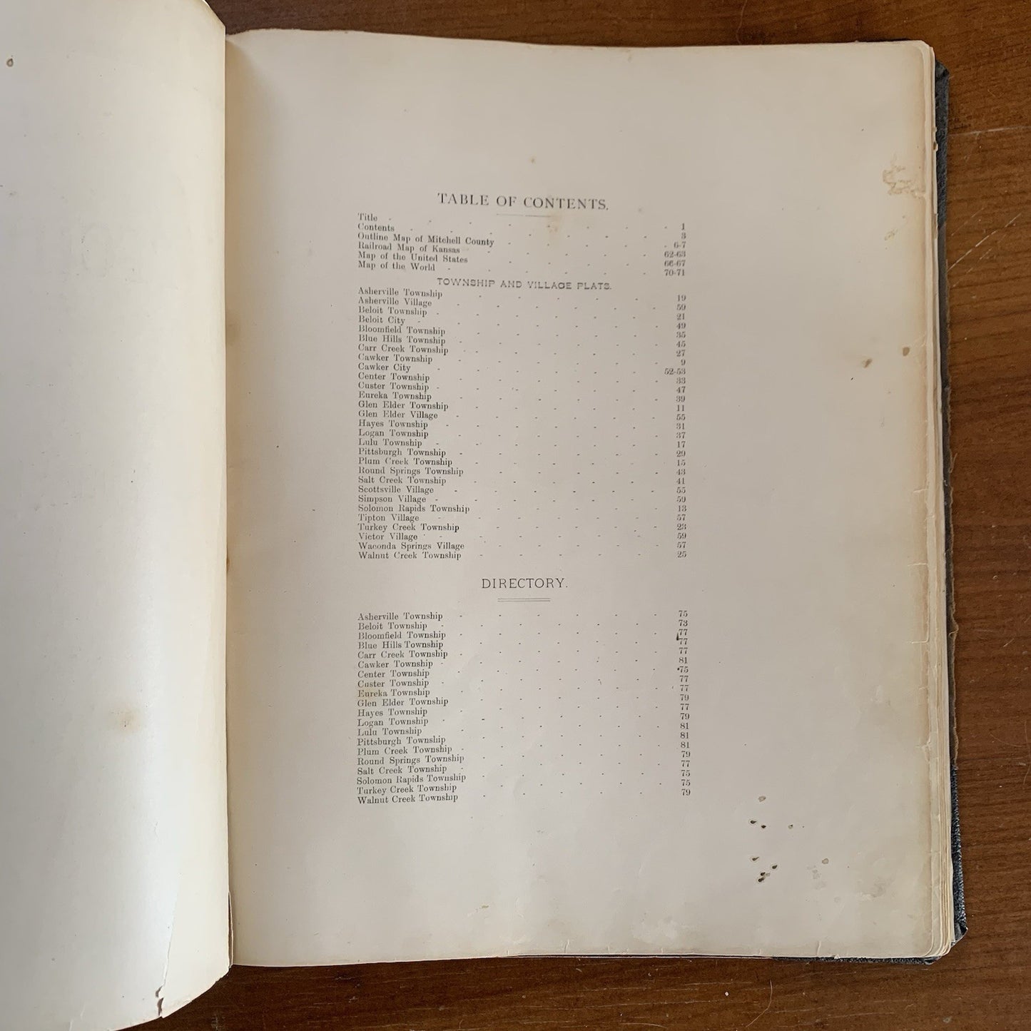 1884 Atlas of Mitchell County, Kansas / Plat Book Maps