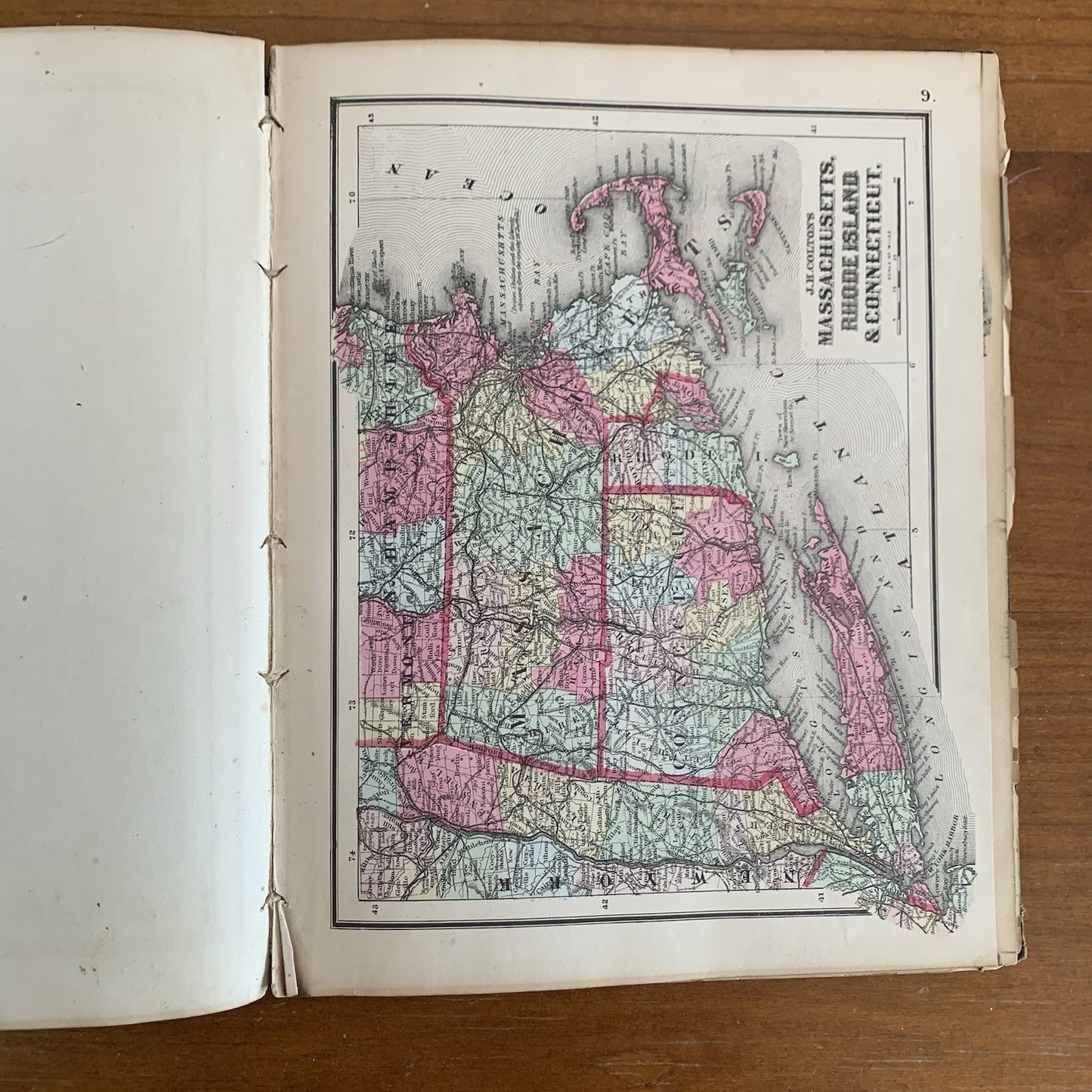 1865 Coltons Quarto Atlas of the World / California Early Map of Montana
