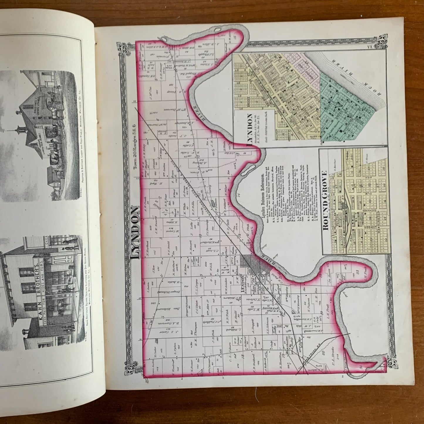 1872 Atlas of Whiteside County and the State of Illinois Morrison Sterling Maps