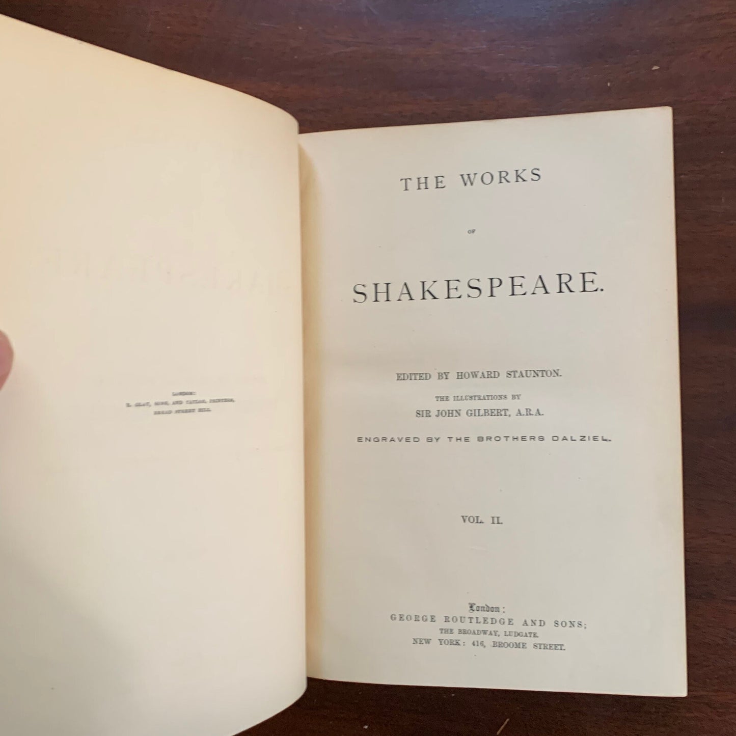 1860 3 Vol Set The Works of Shakespeare Edited by Howard Staunton John Gilbert