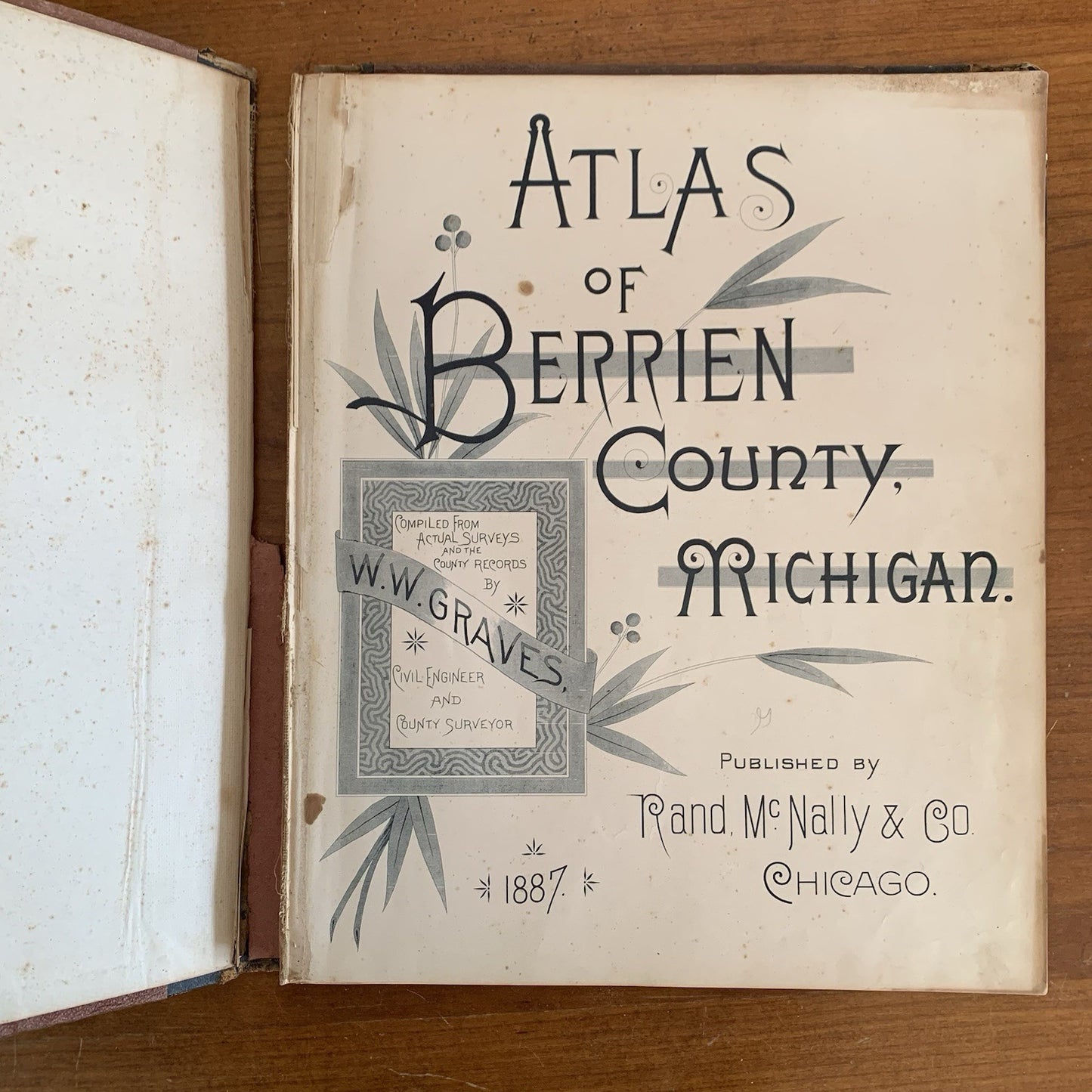 1887 Atlas of Berrien County, Michigan / Rand McNally Maps Plat Book