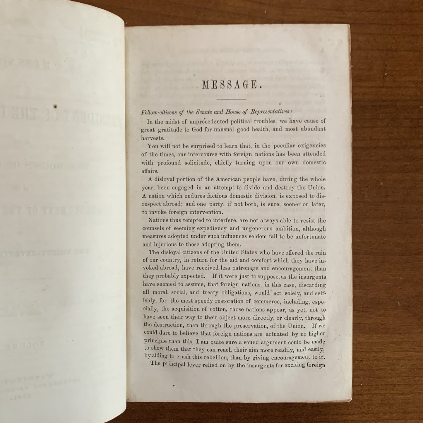 SIGNED Edwin L Stanton / Lincoln State of the Union Diplomatic Correspondence