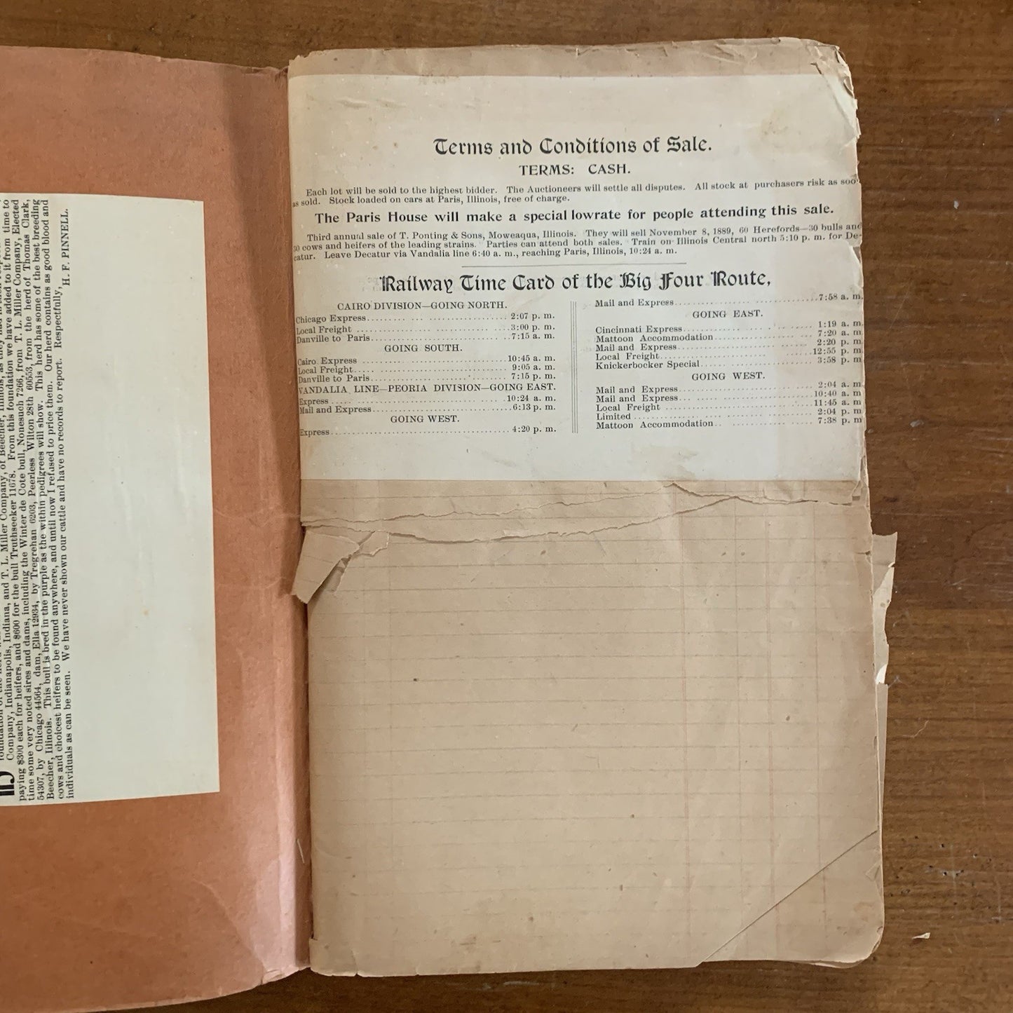 1899 Catalogue of Hereford Cattle Scrap Journal / Illinois 'Greatest Sale Ever'