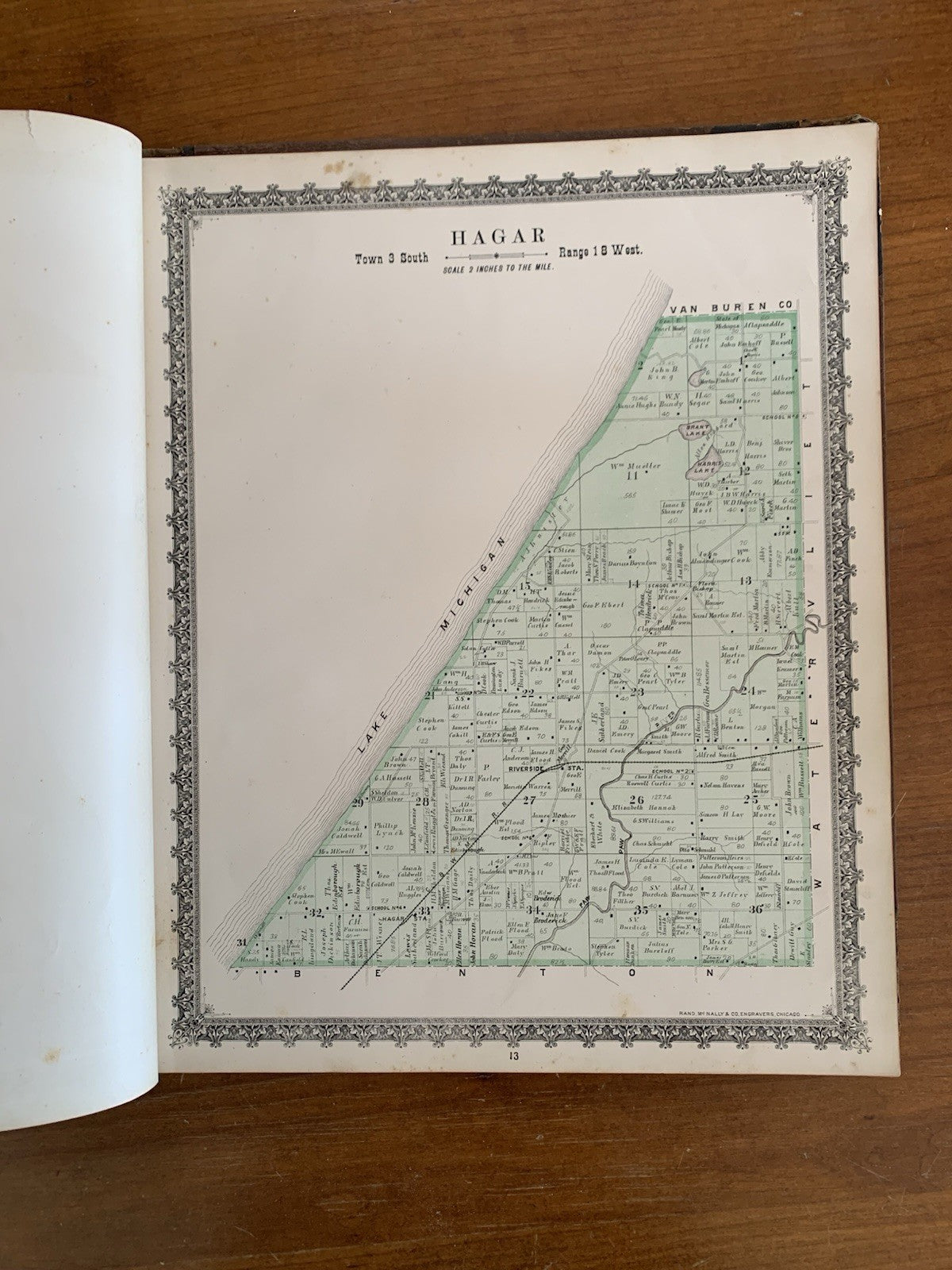1887 Atlas of Berrien County, Michigan / Rand McNally Maps Plat Book