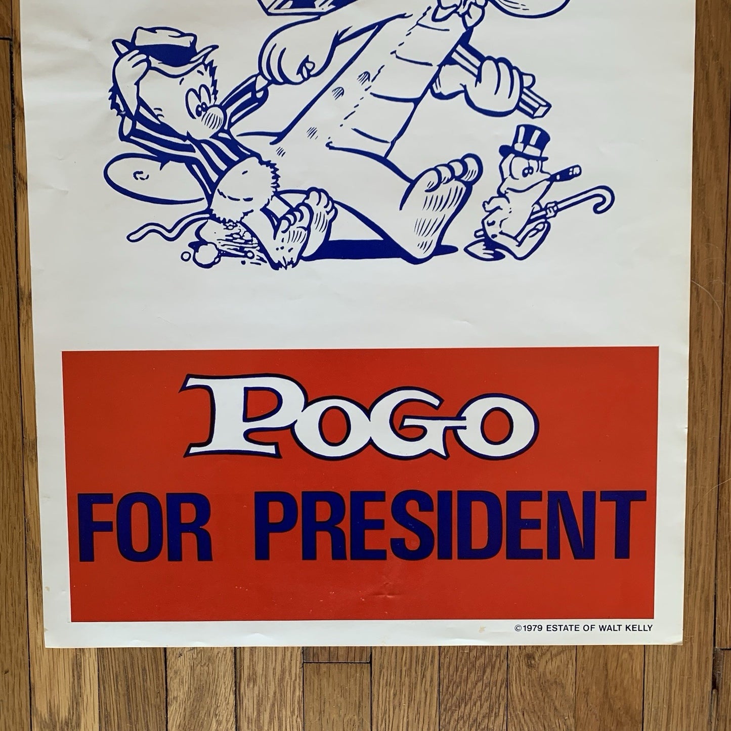 Vote Pogo for President Poster Estate of Walt Kelly 1979 Paper Poster VG